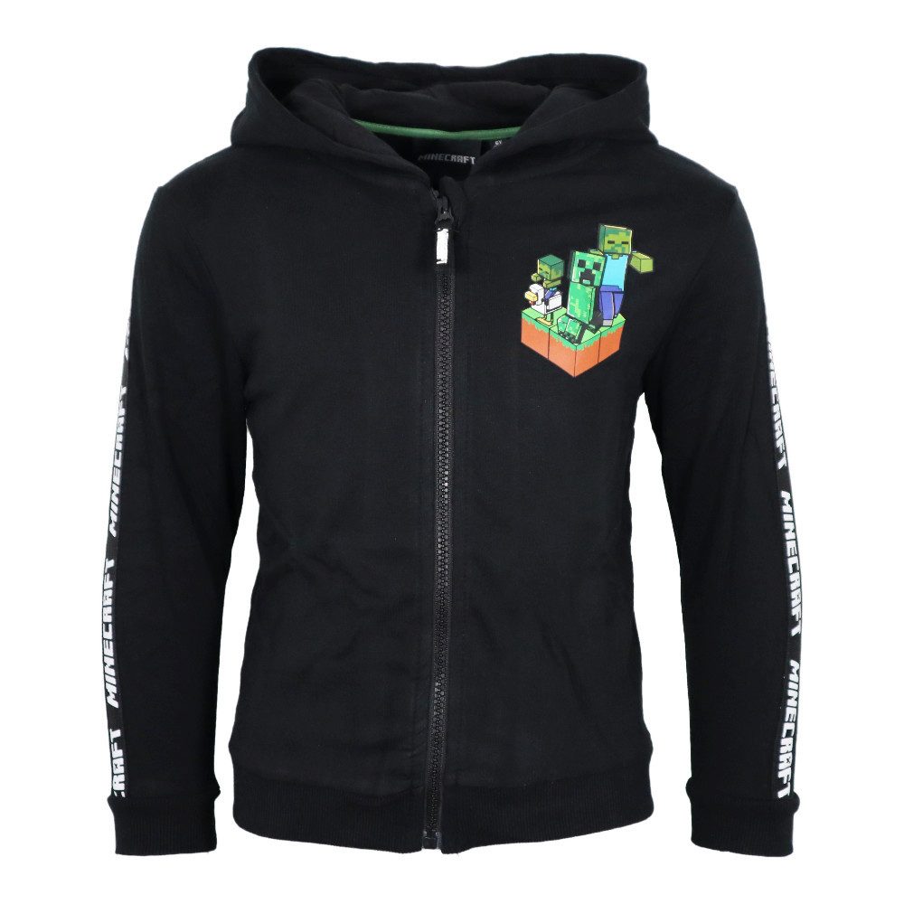 Minecraft Kapuzenpullover Minecraft Creeper Zombie Kinder Hoodie Pullover Gr. 116 bis 152