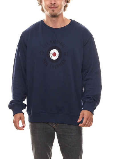 Ben Sherman Rundhalspullover »Ben Sherman Sweater Pullover locker geschnittener Herren Sweatshirt mit Rundhals Pulli Navy«