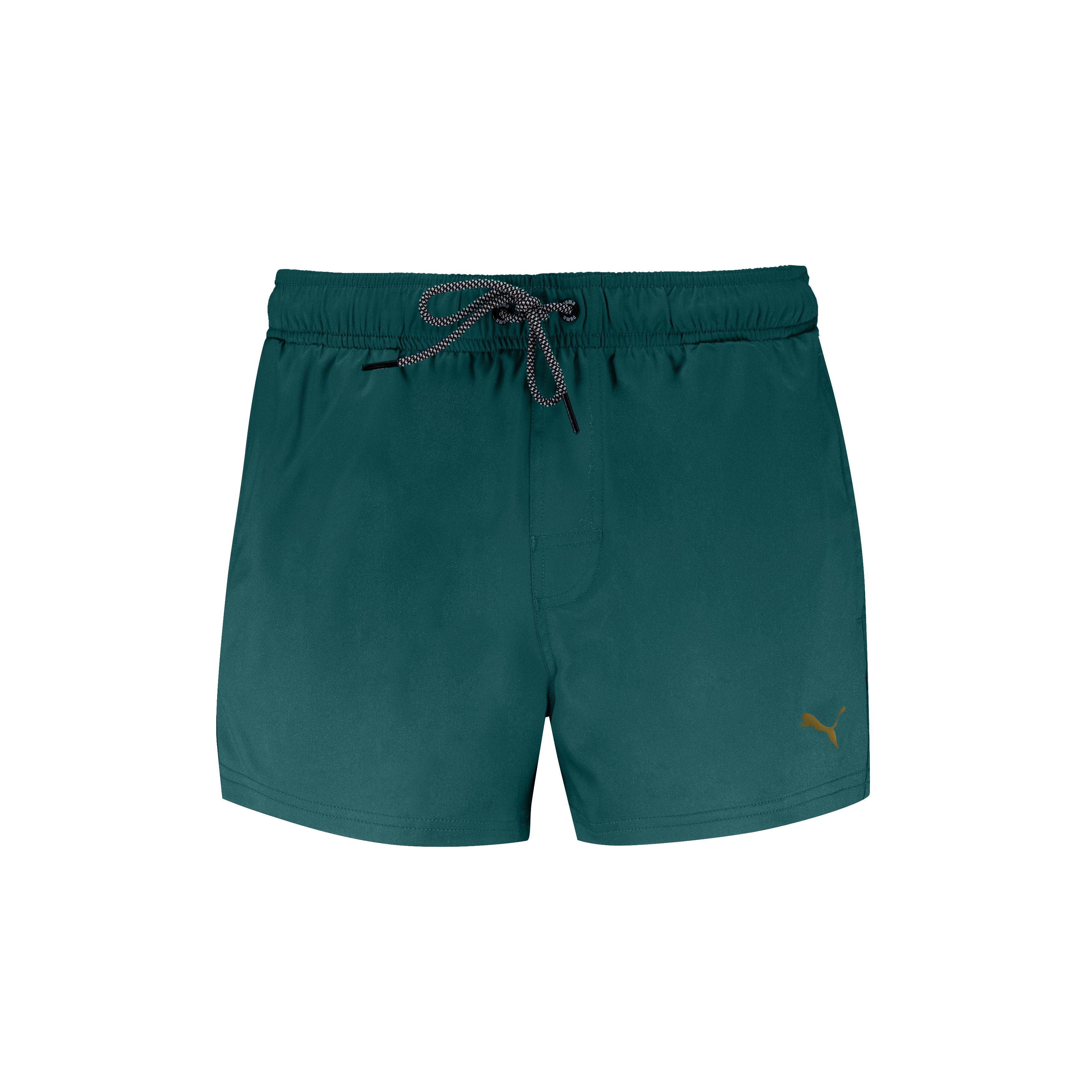 PUMA Badeshorts PUMA SWIM MEN SHORT LENGTH SWIM SHORTS mit seitlichen Eingriff-Taschen, Gesäßtasche mit Klettverschluss