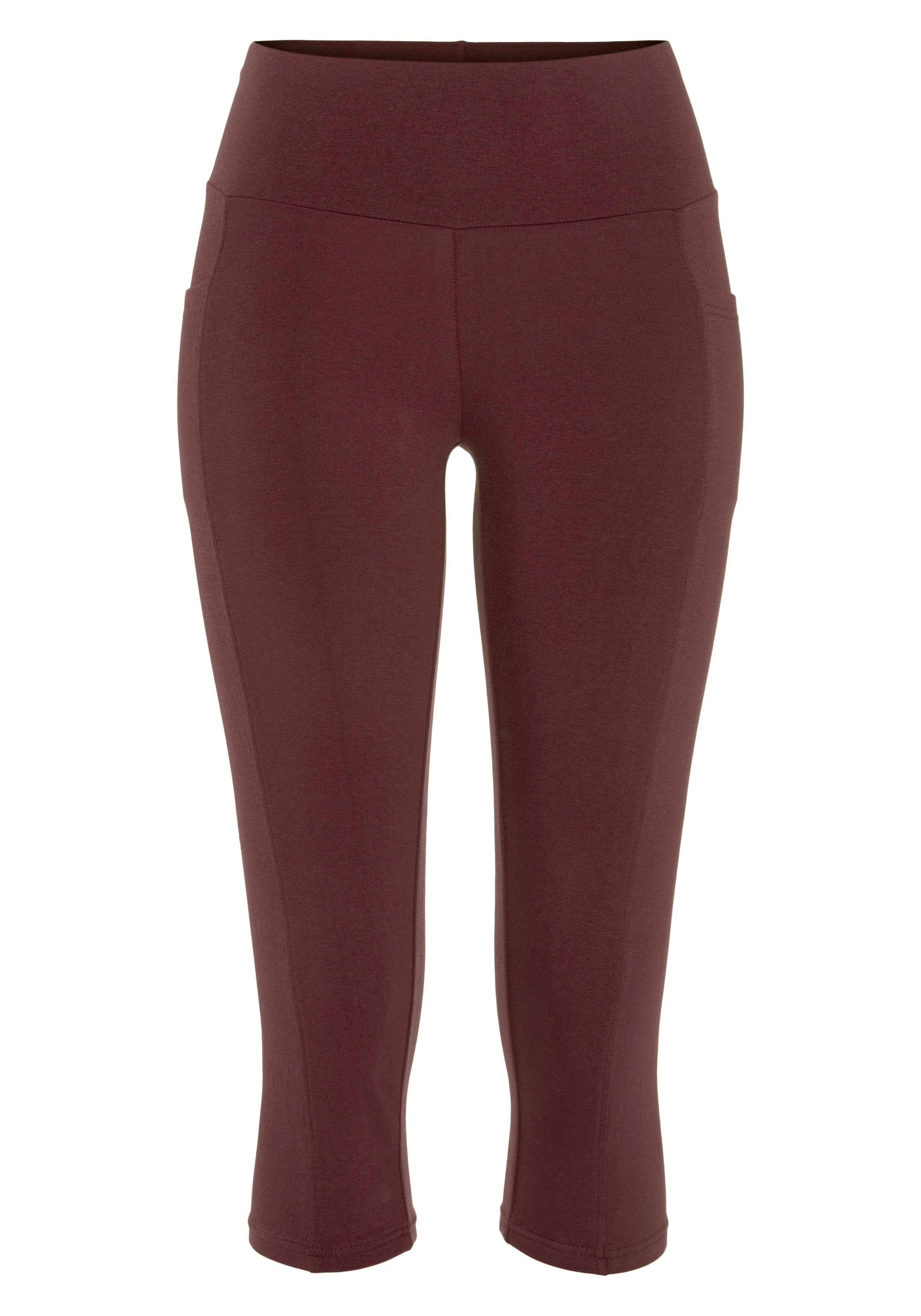 Vivance Caprileggings mit Handytaschen braun rot 2