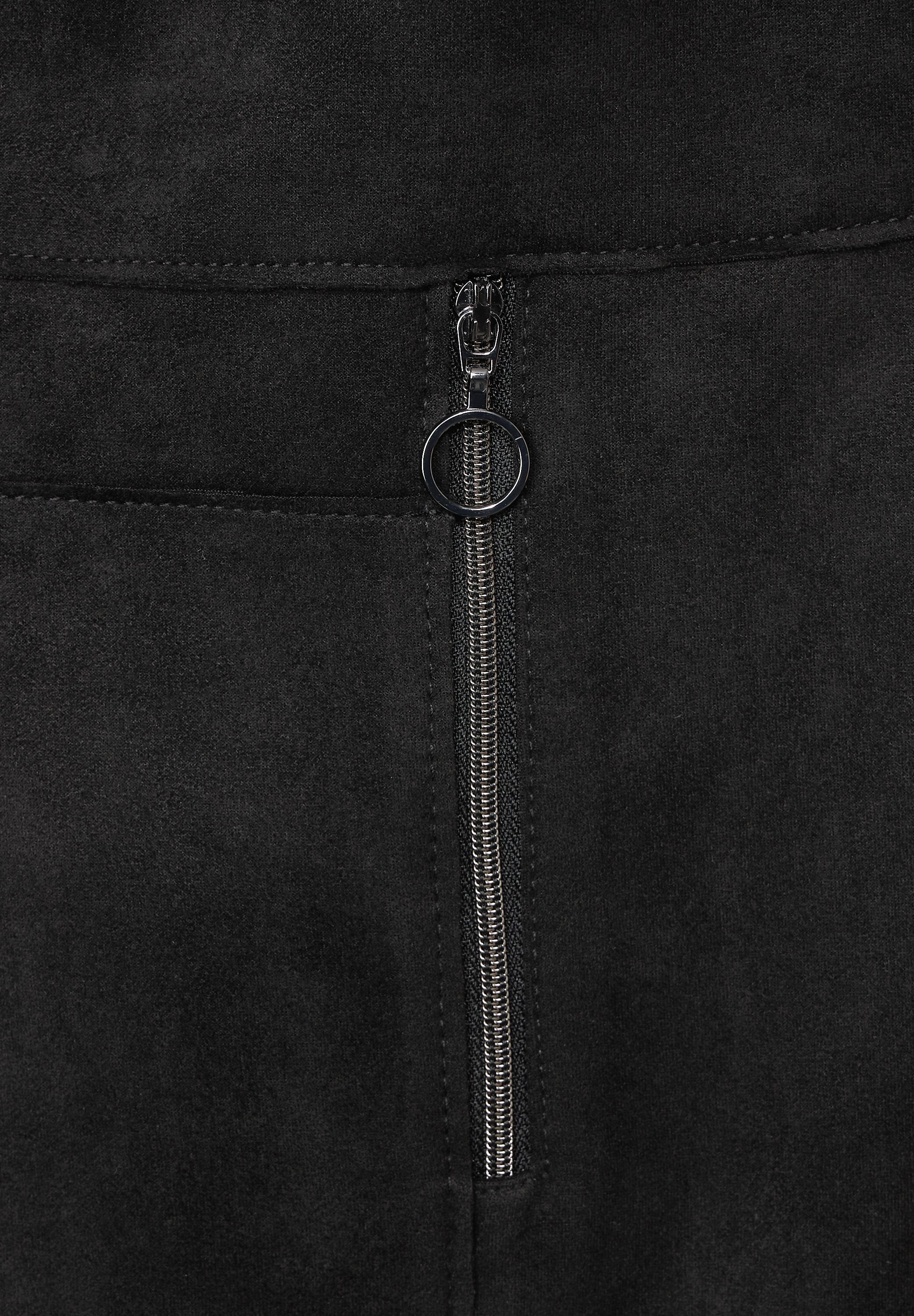 ONE mit Zipper-Detail Midikleid STREET Black