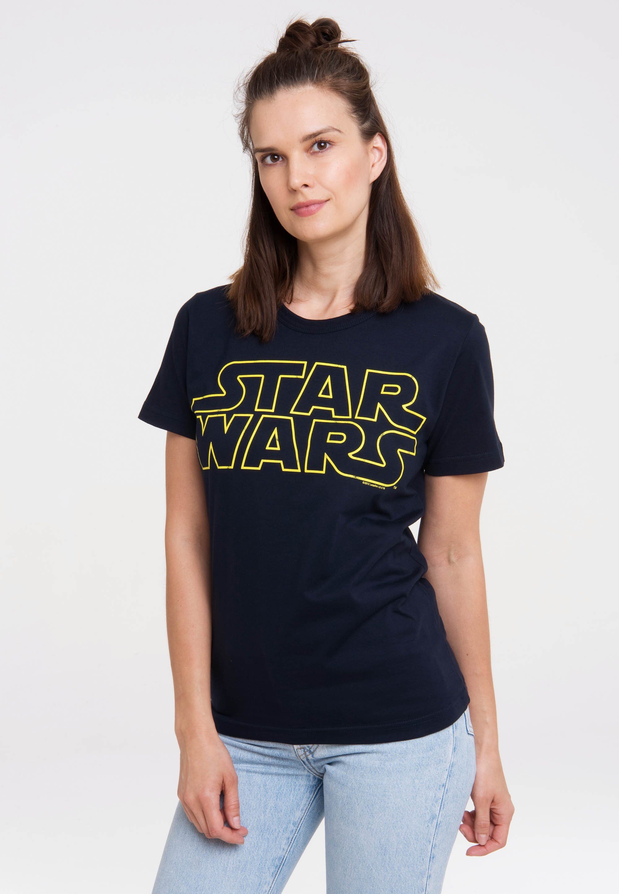 LOGOSHIRT T-Shirt Star Wars Logo mit lizenziertem Print