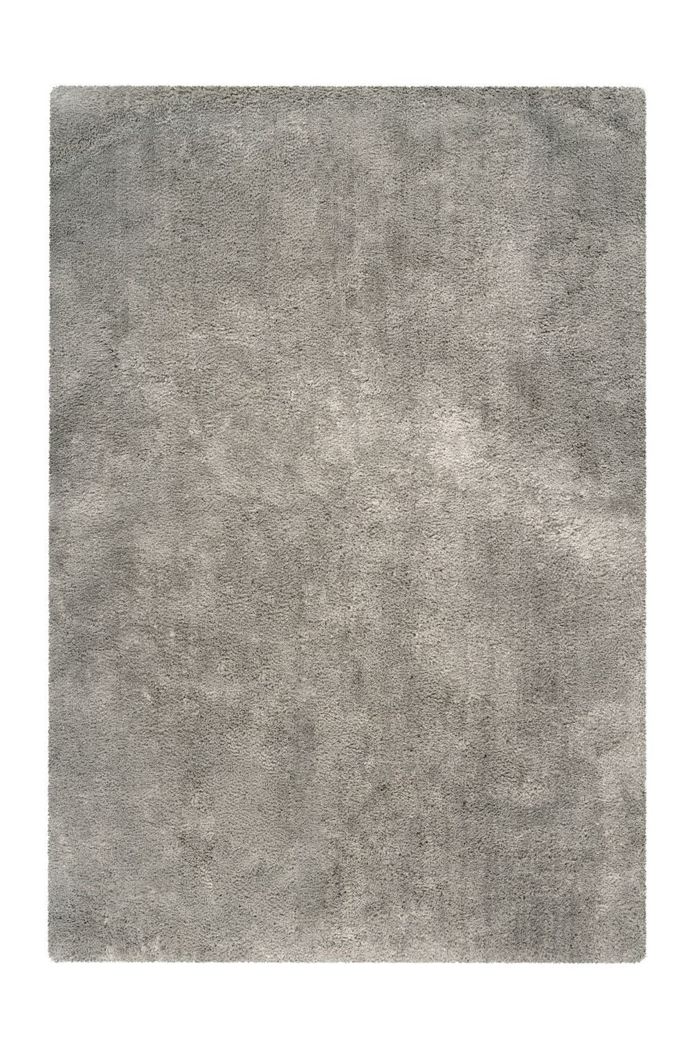 Teppich Boss Hochflor-Teppich Hochflor Teppich Bianca 110 in Silbergrau, rechteckig, Höhe: 40 mm, In Handarbeit gefertigt, extra weich und für Fußbodenheizung geeignet