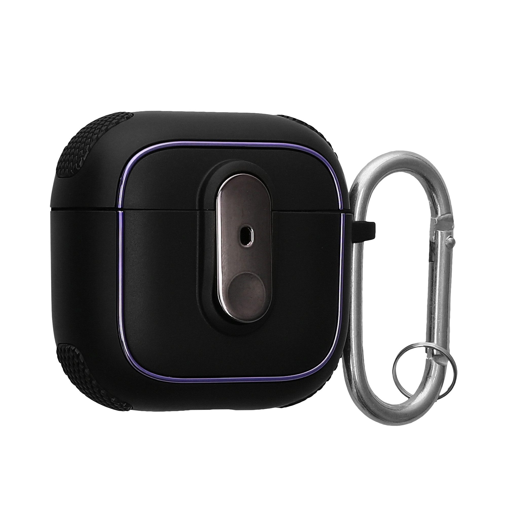 kwmobile Kopfhörer-Schutzhülle Hülle für Apple Airpods 4 Kopfhörer Case, TPU Cover mit Karabiner - Stoßfeste Schutzhülle