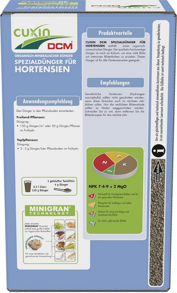 Thumbnail - Cuxin DCM Spezialdünger Cuxin DCM Spezialdünger Hortensien 1,5 kg Blümendünger