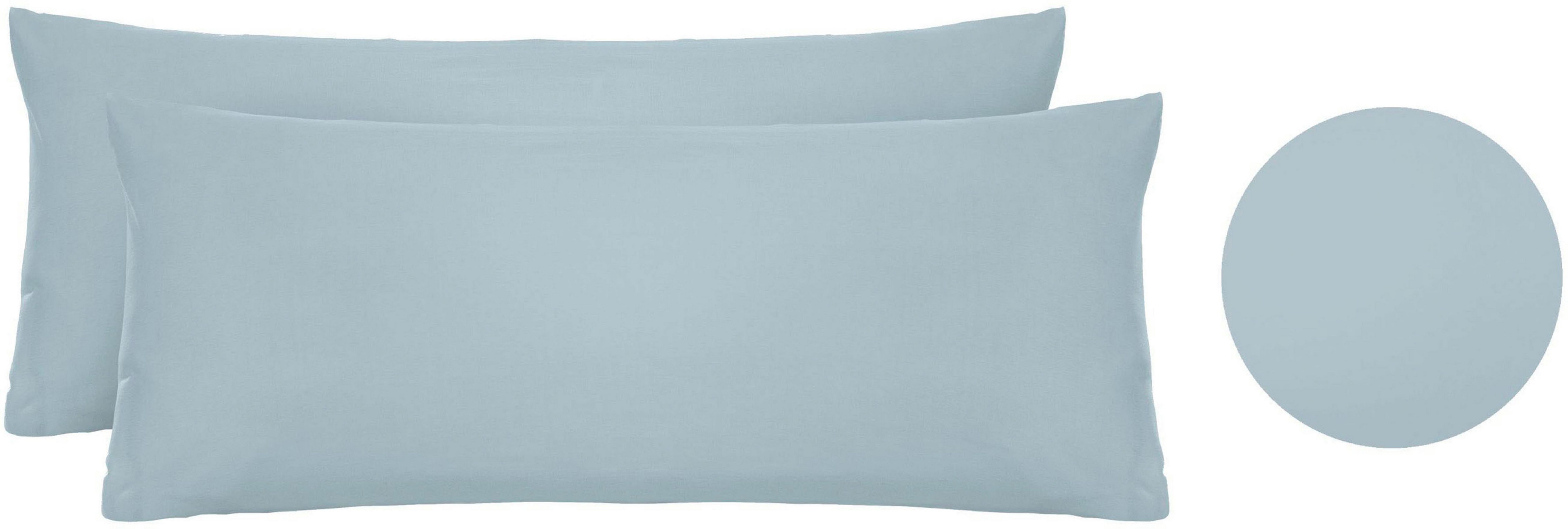 Biberna Kissenbezug Michi Feinjersey mit Reißverschluss, (2 Stück), verschiedene Größen, Feinjersey Kissenhülle aus 100% Baumwolle – Bild 3 von 5