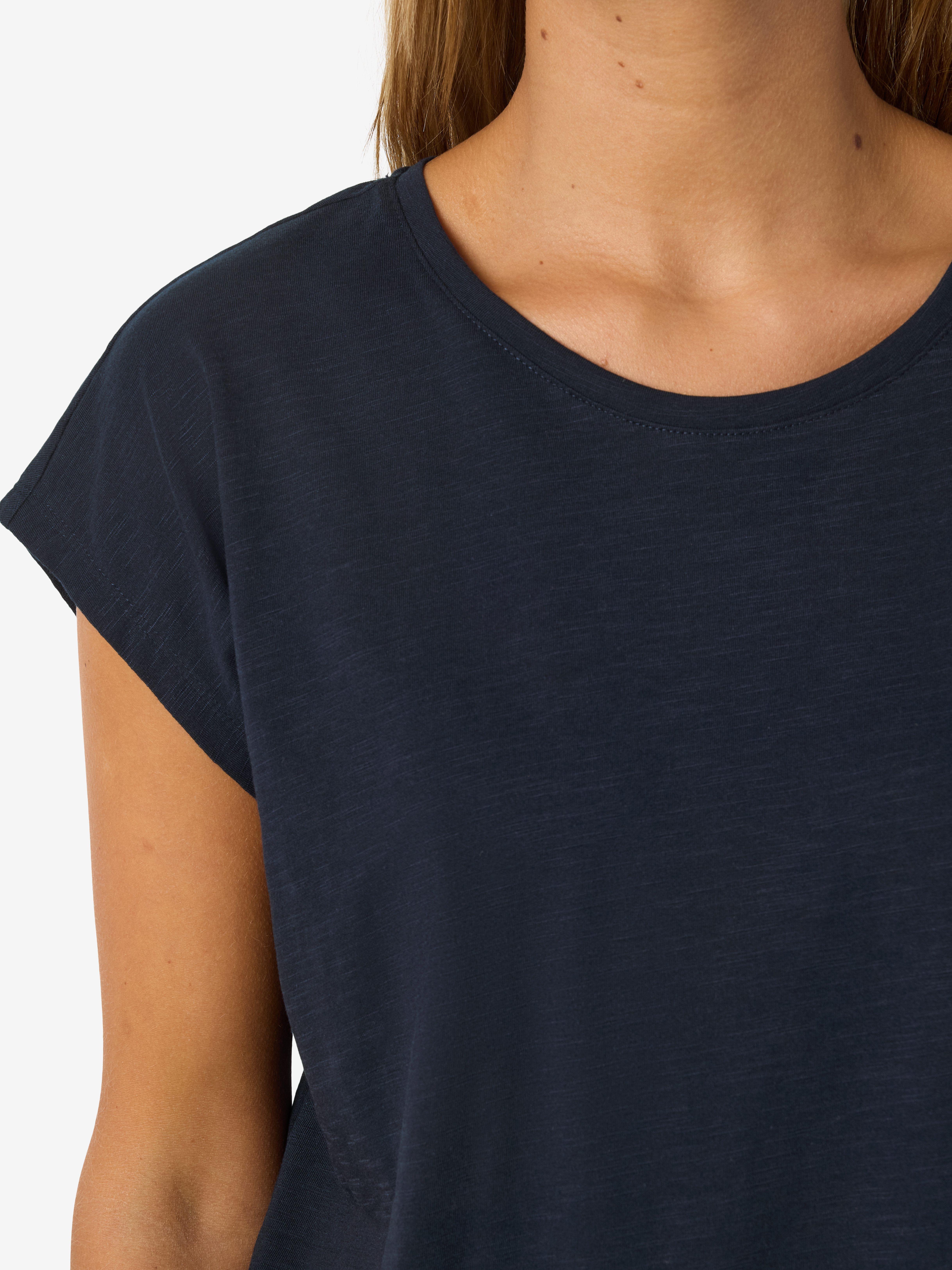 Noisy may Kurzarmshirt NMMATHILDE S/S LOOSE LONG TOP NOOS Baumwollmischung, relaxed fit