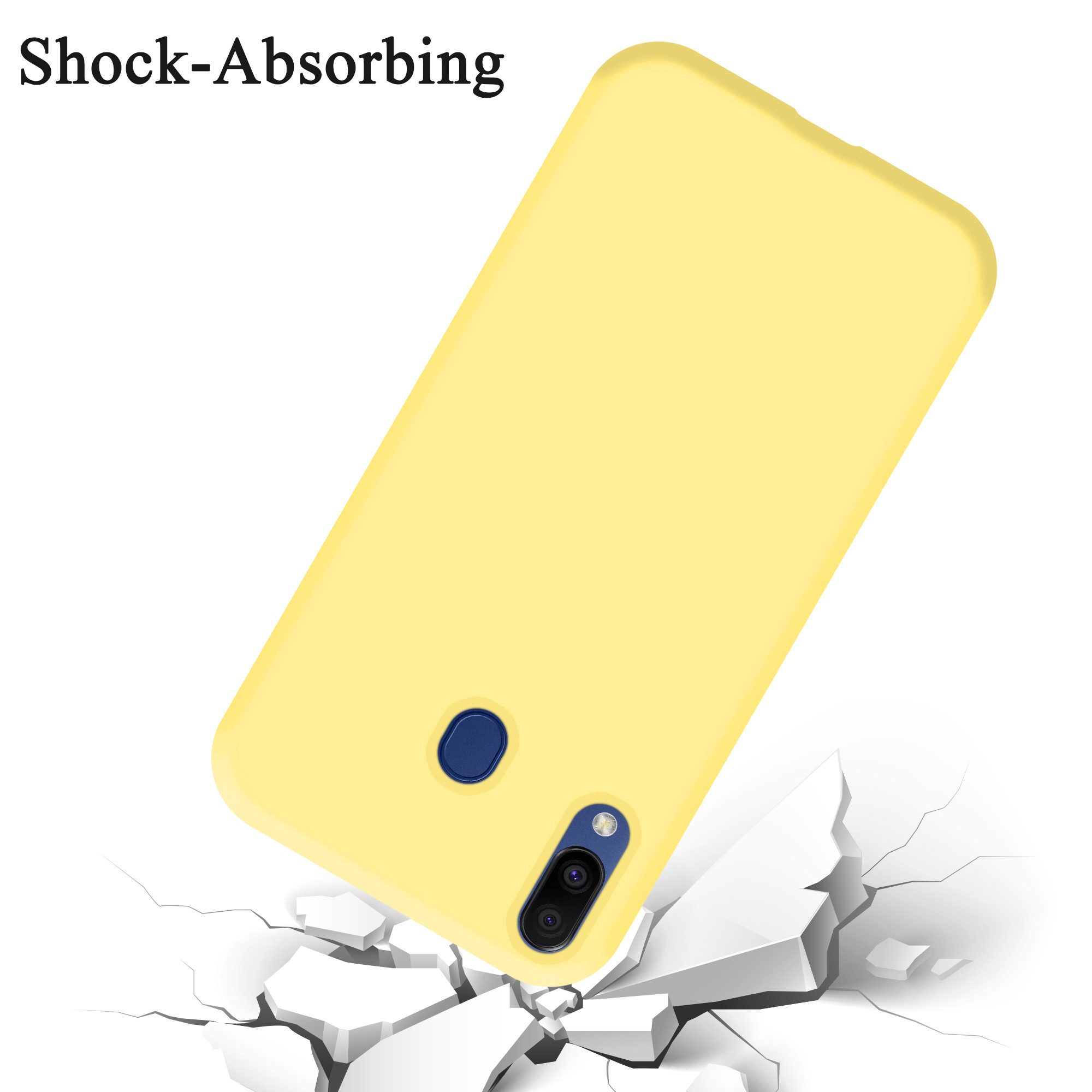 Cadorabo Handyhülle für Samsung Galaxy M20 Hülle Samsung Galaxy M20, Flexible Hülle TPU Silikon Schutzhülle Back Cover Case