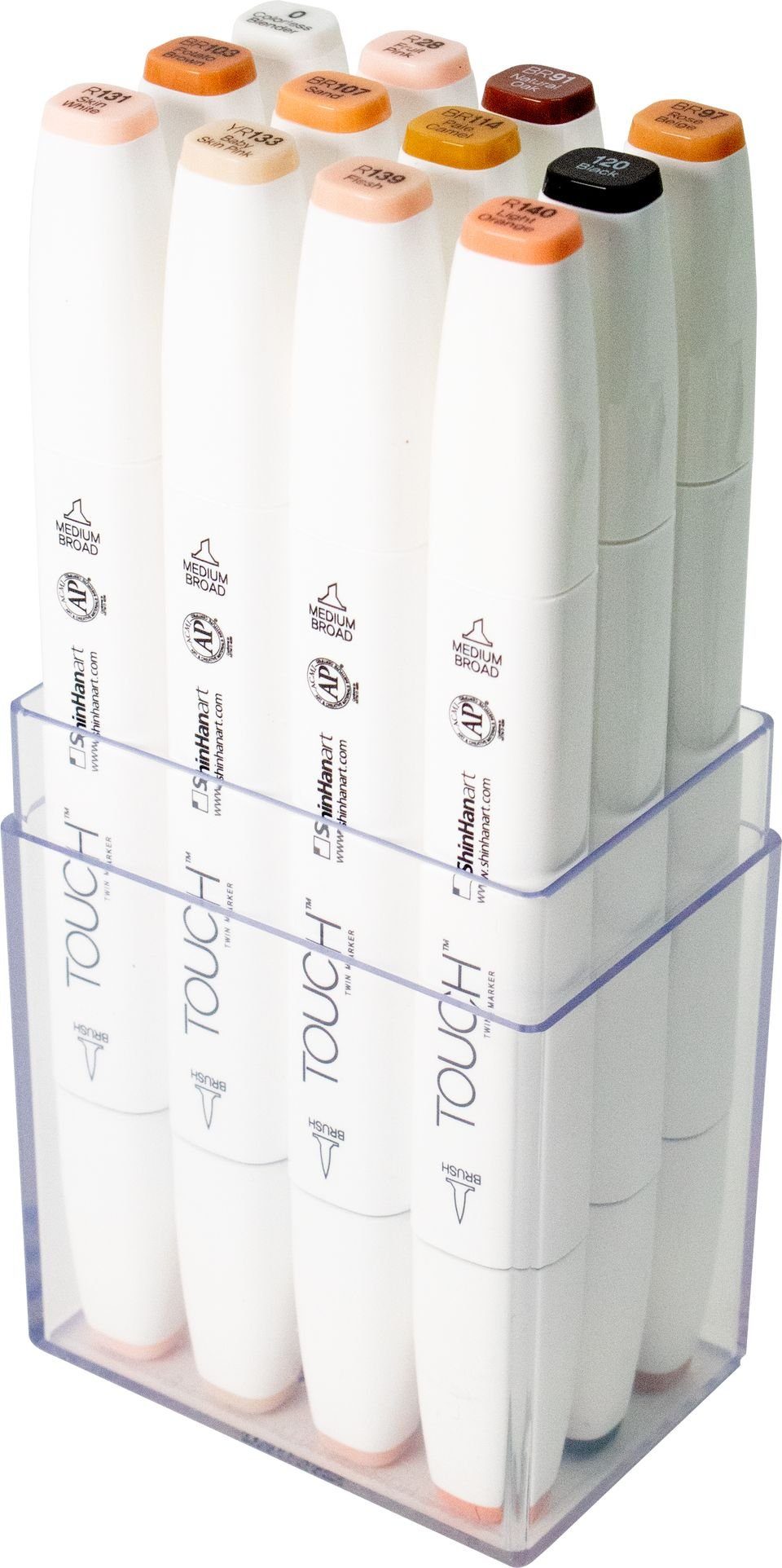 Marker TOUCH Brush Marker Set Skin Tones, 12 Farben