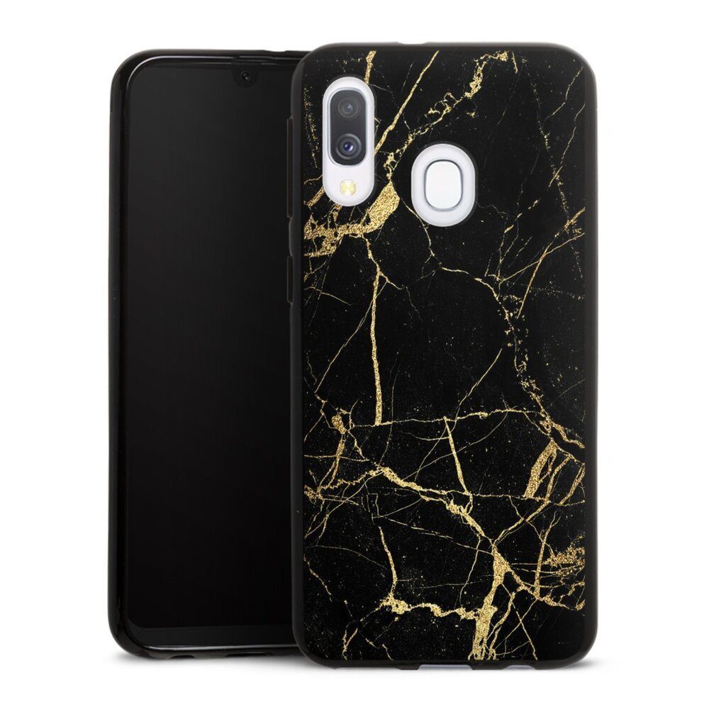 DeinDesign Handyhülle »Marmor schwarz Muster BlackGoldMarble Look«, Samsung  Galaxy A40 Silikon Hülle Bumper Case Handy Schutzhülle