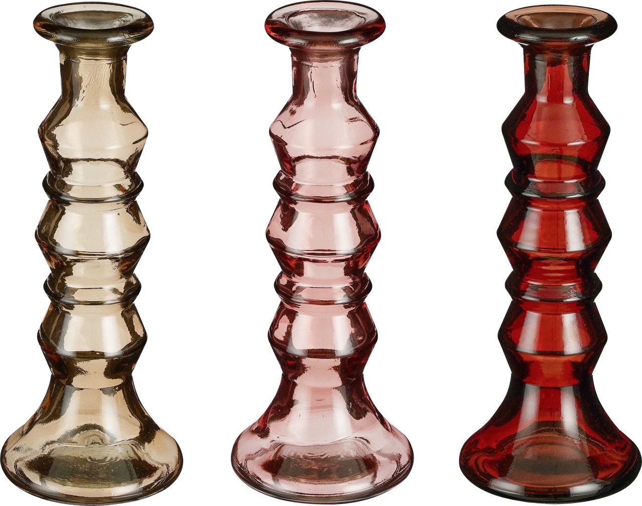 Mica Decorations Kerzenständer Mica Kerzenständer Eve rot, rosa, braun Recy günstig online kaufen