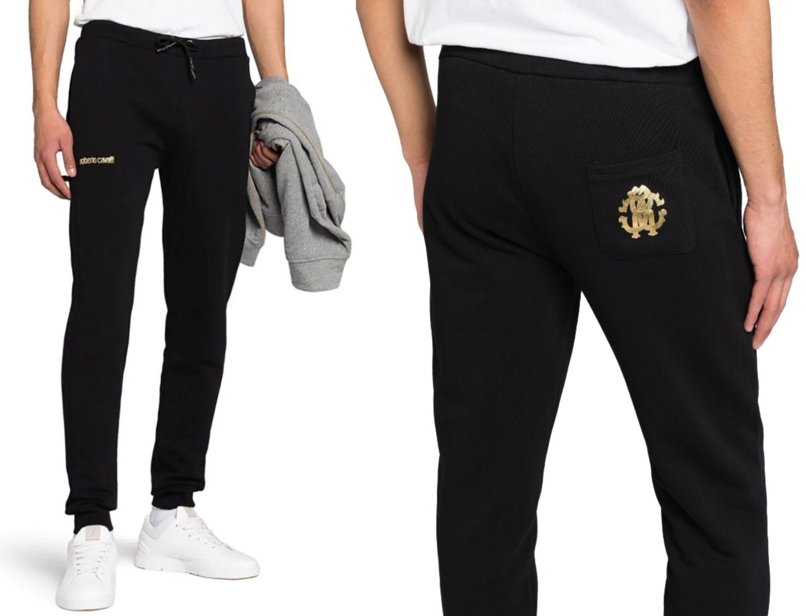 roberto cavalli Jogginghose ROBERTO CAVALLI FIRENZE Monogram Sweatpants Jogginghose Hose Pants Tra