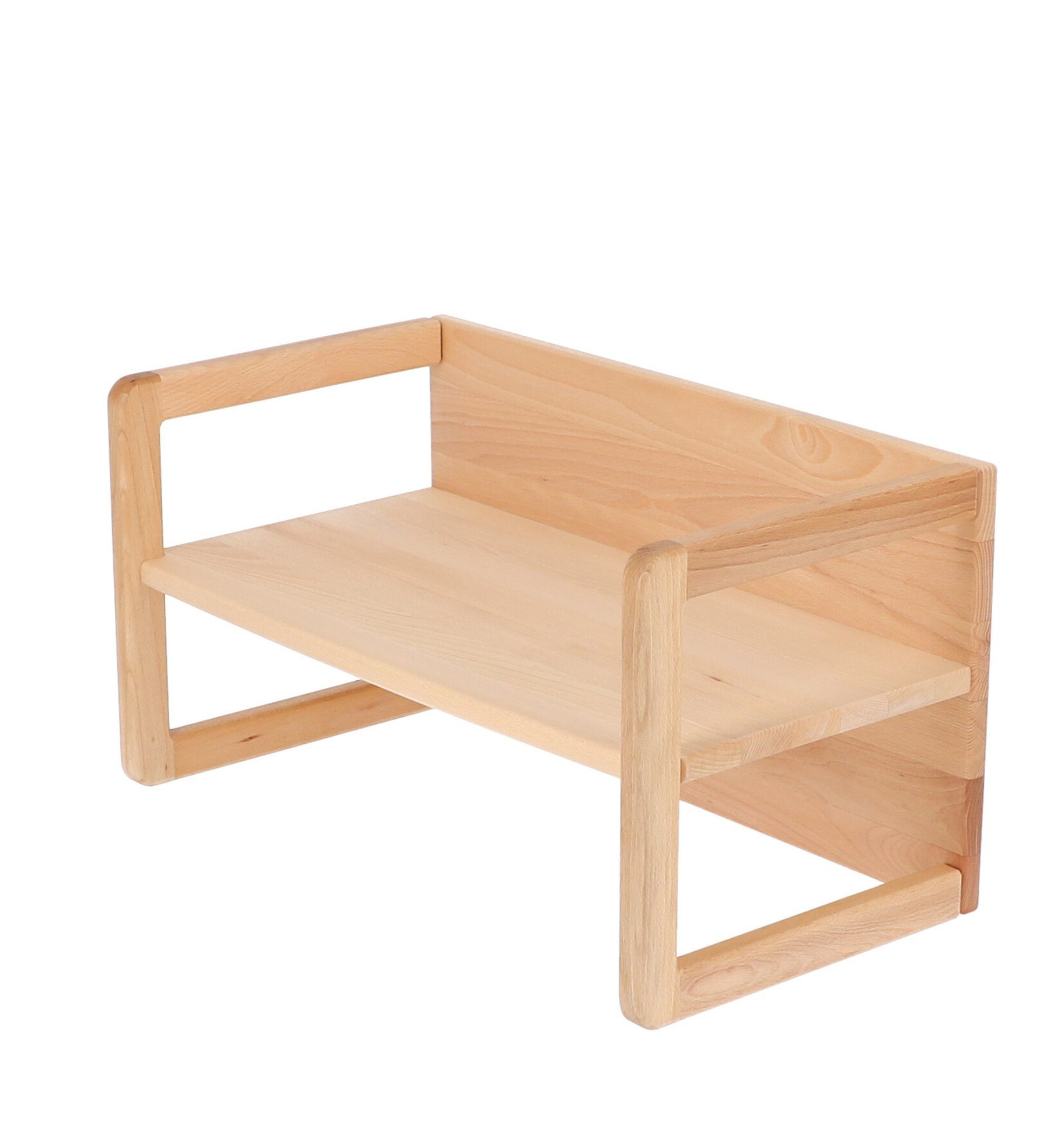 jankurtz Kindertisch Kinderbank, Kindertisch Tim aus Buchenholz, Der Artikel kann als Tisch und als Bank genutzt werden