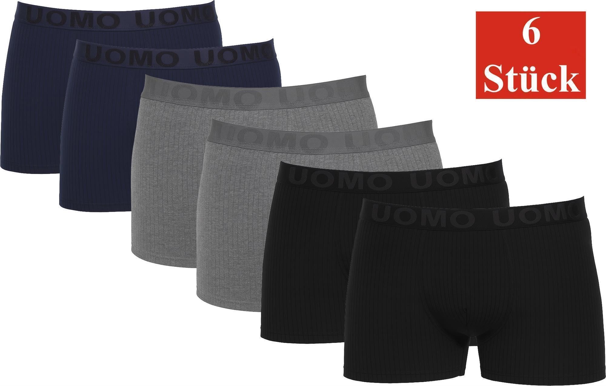 EloModa Boxershorts Herren Boxershorts 6er Pack – Baumwolle mit Elasthan – günstig online kaufen