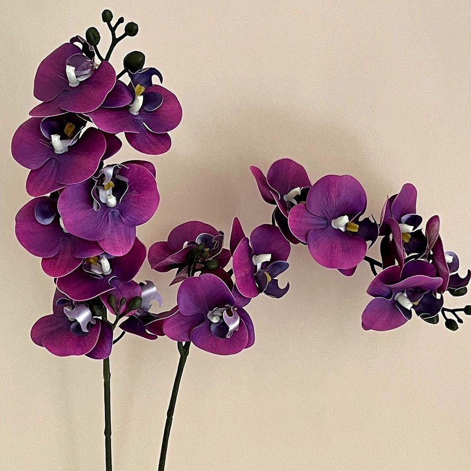 Kunstpflanze Lila künstliche Phalaenopsis, künstliche Orchideen, künstliche  Blumen, L.Ru UG, Künstliche Pflanze Hochzeit Phalaenopsis dekorative Blumen