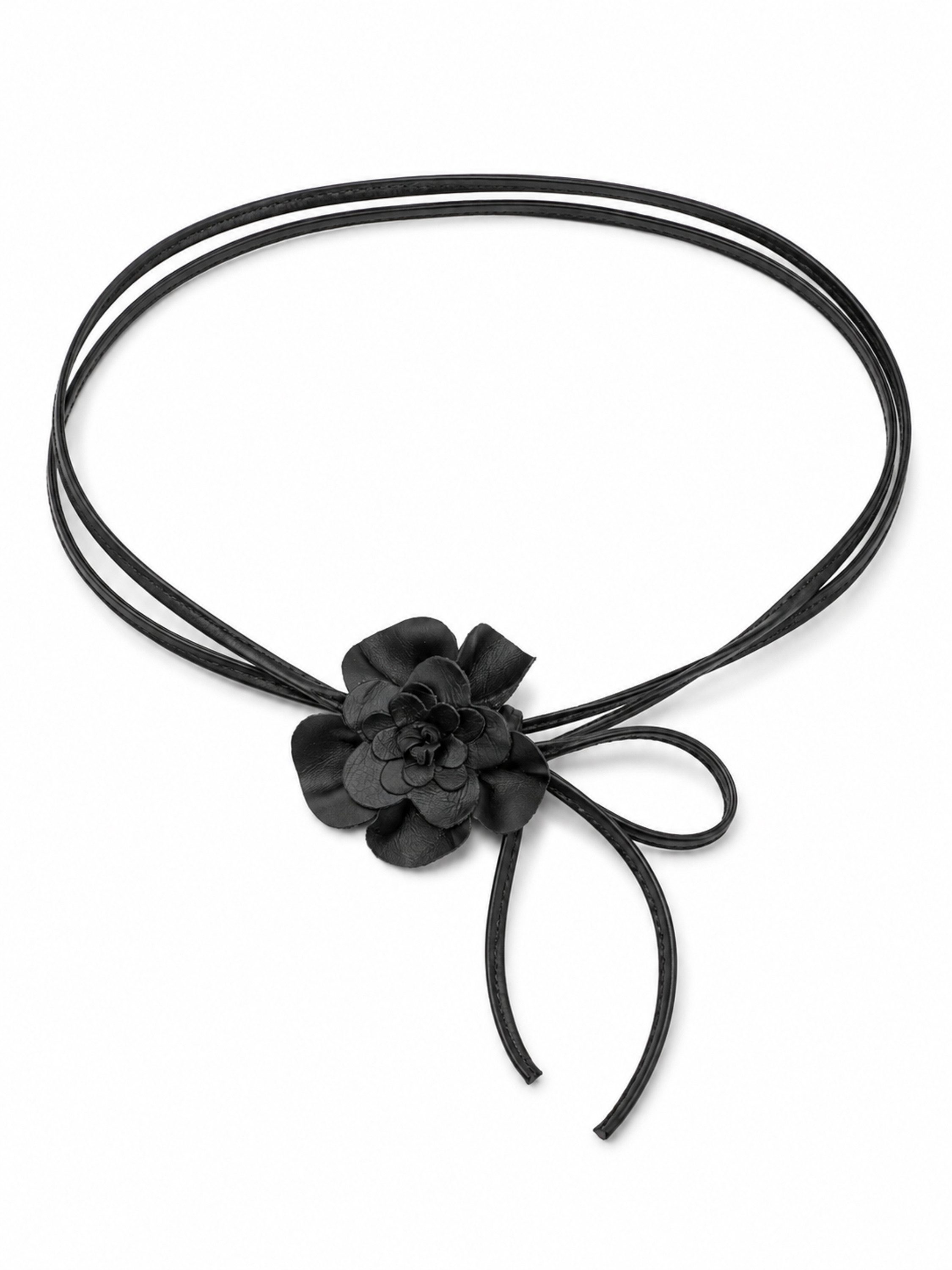 COLLEZIONE ALESSANDRO Taillengürtel Blüte Lederband mit echt Leder Blüte