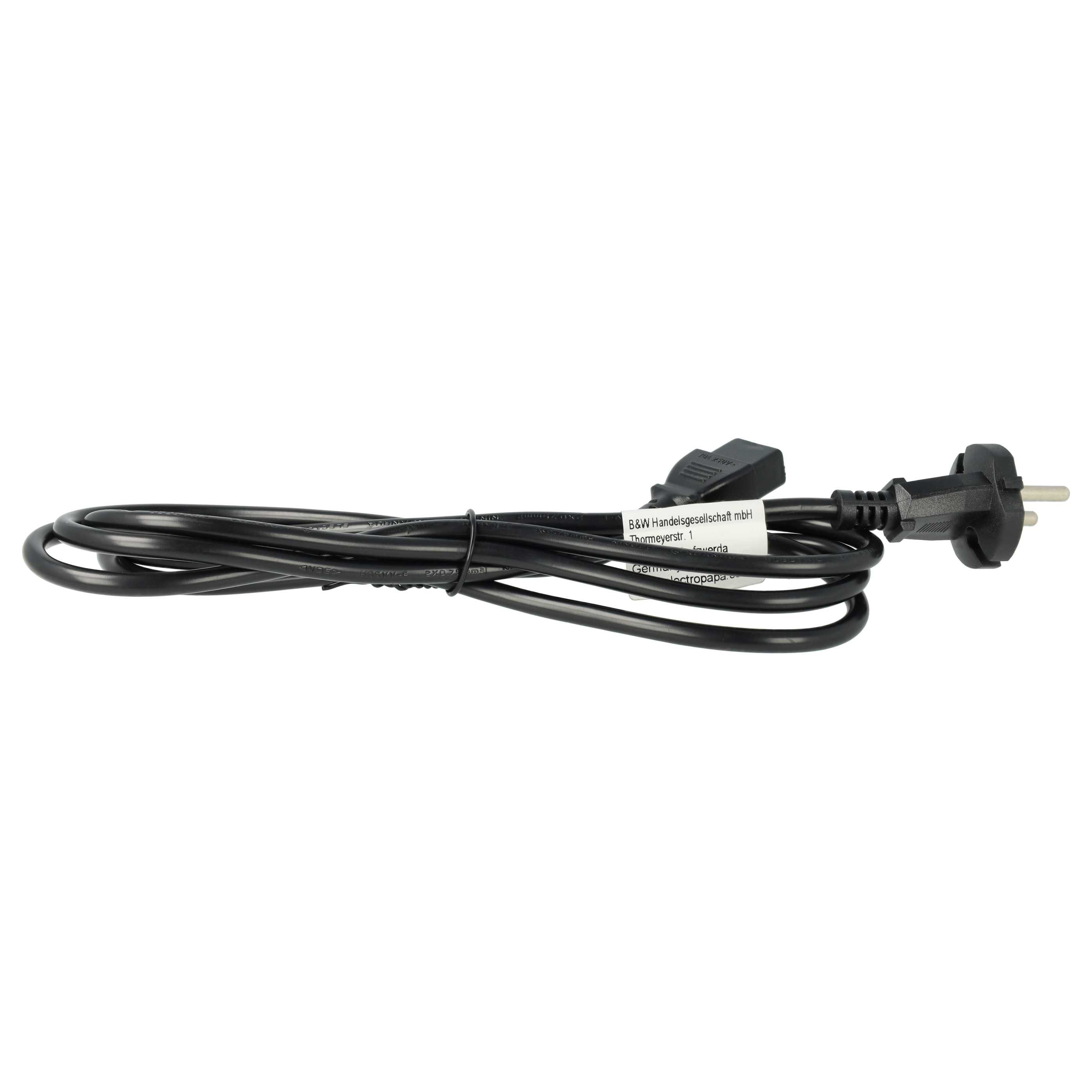 vhbw passend für Roland HP-135, E-70, E-86, E-96, EP-50, FP-8, FP-8G, G-800 Stromkabel, Stromkabel für diverse Kaltgeräte mit C9 Buchse z.B. für PC Monitor – Bild 4 von 5