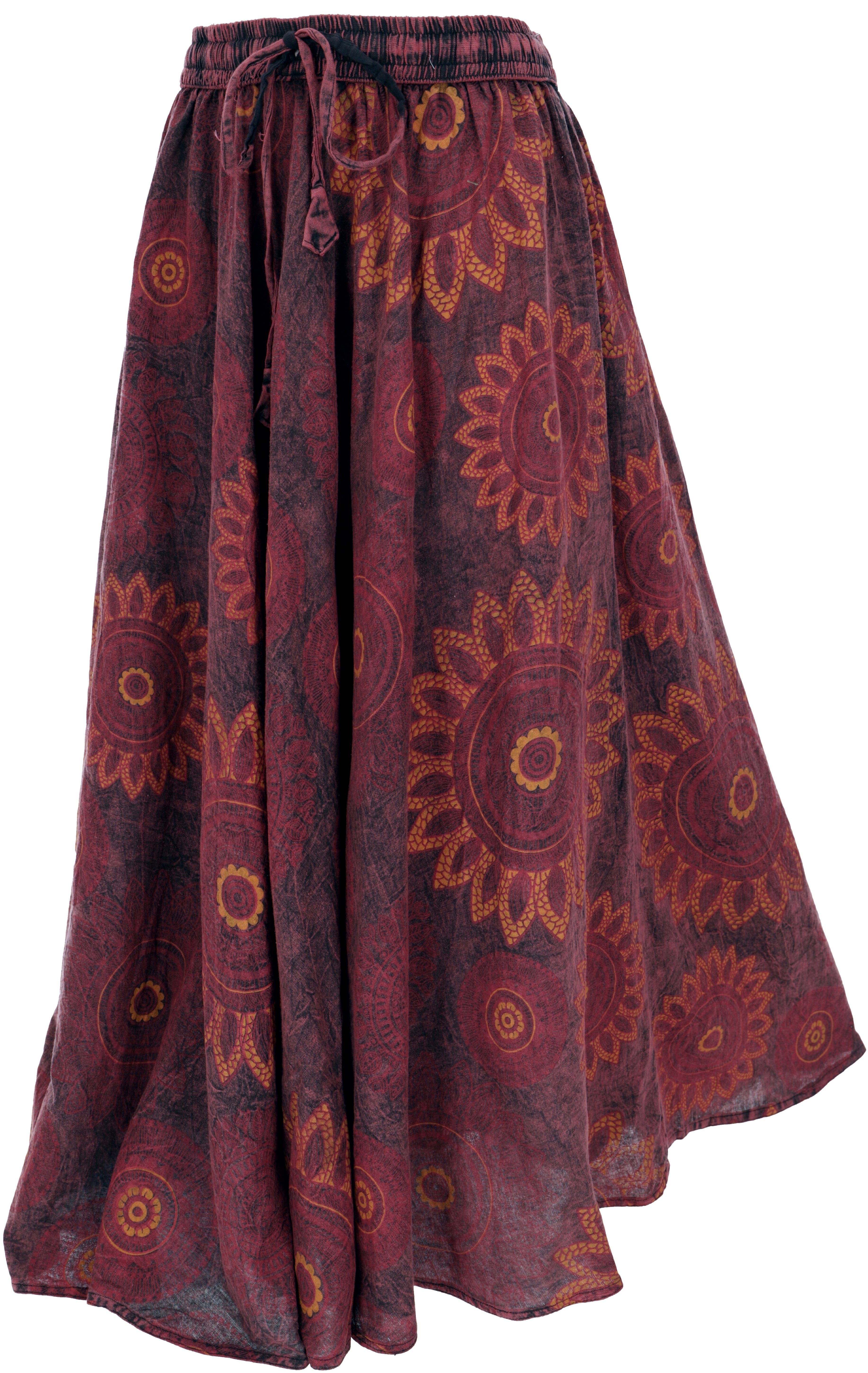 Guru-Shop Minirock Langer Boho Rock, stonewash günstig online kaufen