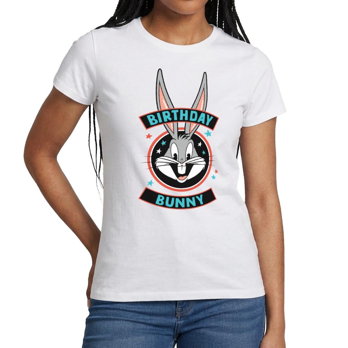 T-Shirt Looney Tunes Bugs Bunny Geburtstag Birthday Bunny Frauen T-Shirt