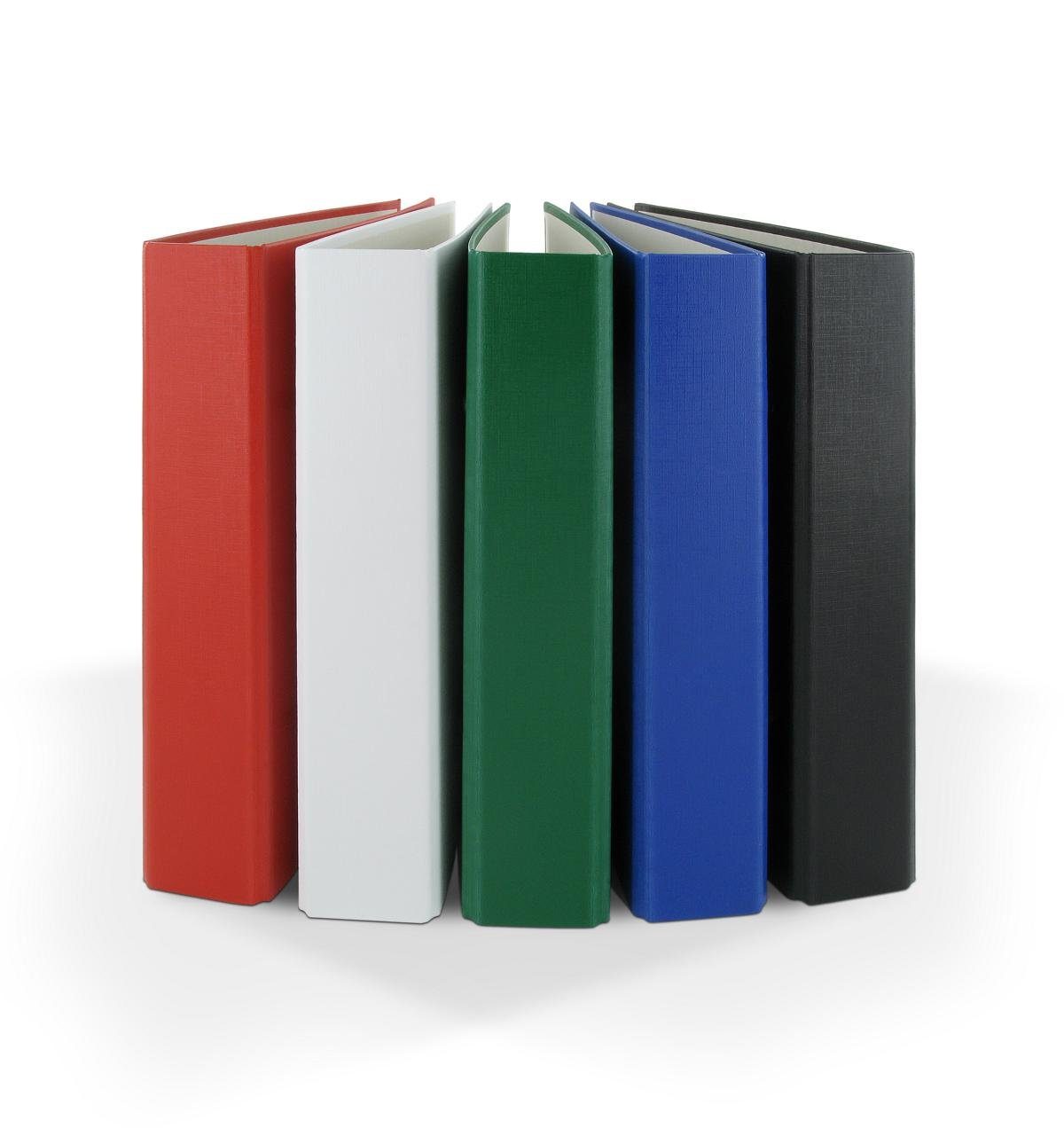 Livepac Office Aktenordner 5x Ringbuch / DIN A5 / 4-Ring Ordner / je 1x blau, grün, schwarz, wei