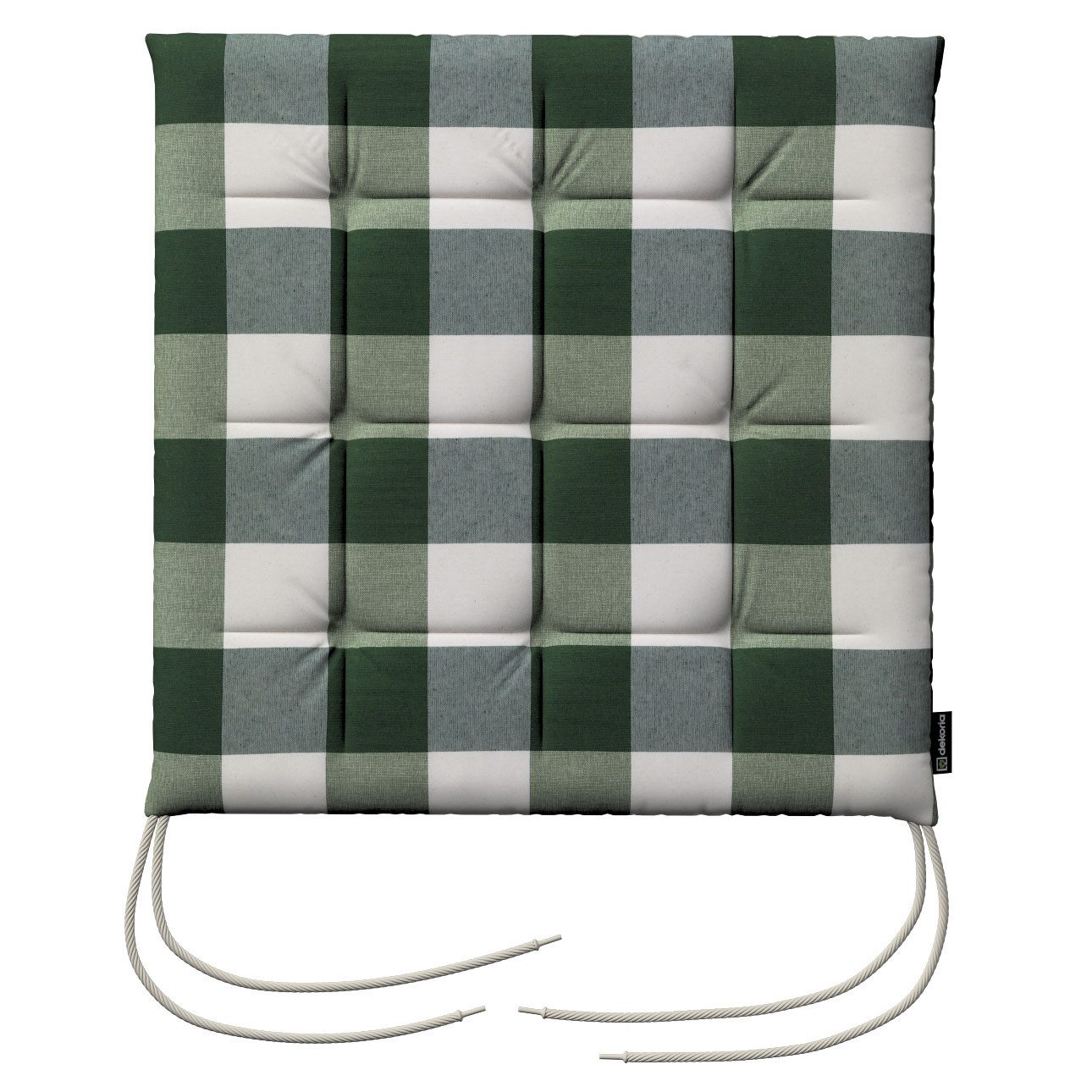 Dekoria Dekokissen Stuhlkissen Ulrich mit Bindeschnur 40 x 40 x 3,5 cm, Quadro