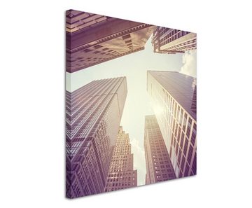 Sinus Art Leinwandbild Architekturfotografie –Wolkenkratzer in Manhatten, NYC, USA auf Leinwand