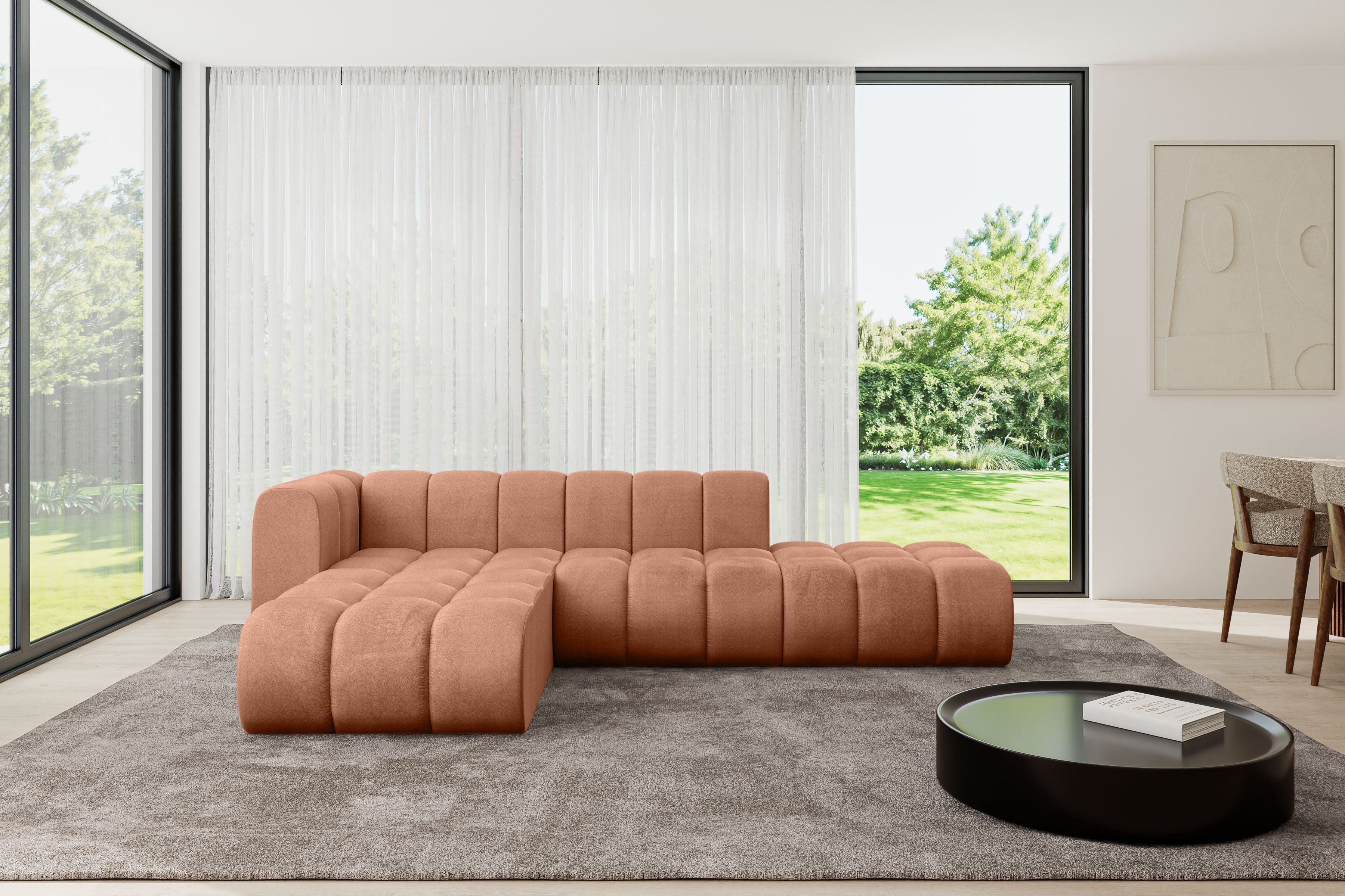 ALTDECOR Ecksofa Zuvon-L1, Sofa Praktische Bequeme Funktionsecke Couch L-Form Eckcouch, Corner Sofa L-Form Vielseitige Sofa Wohnzimmer 296x177x70