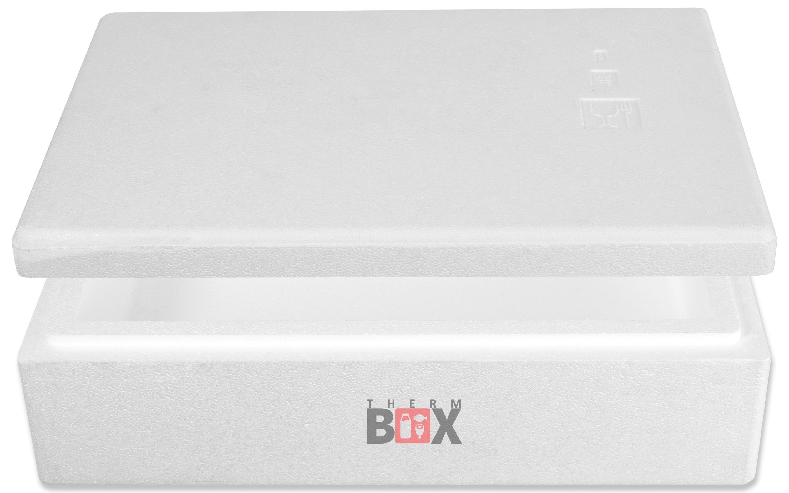 THERM-BOX Thermobehälter Modularbox 14M Wand: Styropor-Verdichtet, Isolierbox mit Box Erweiterbar Warmhaltebox Deckel 14L im 4cm Karton), Innenmaß:50x30x9cm, Kühlbox Thermbox Wiederverwendbar (0-tlg
