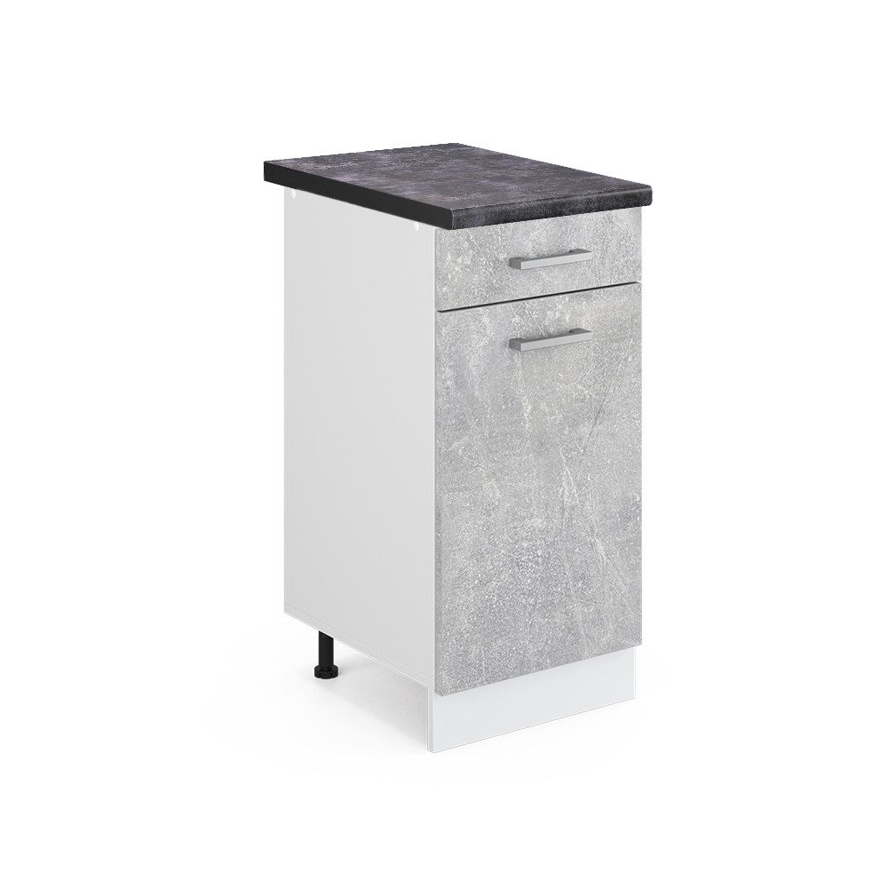 Vicco Unterschrank R-Line, Beton/Weiß, 40 cm, günstig online kaufen