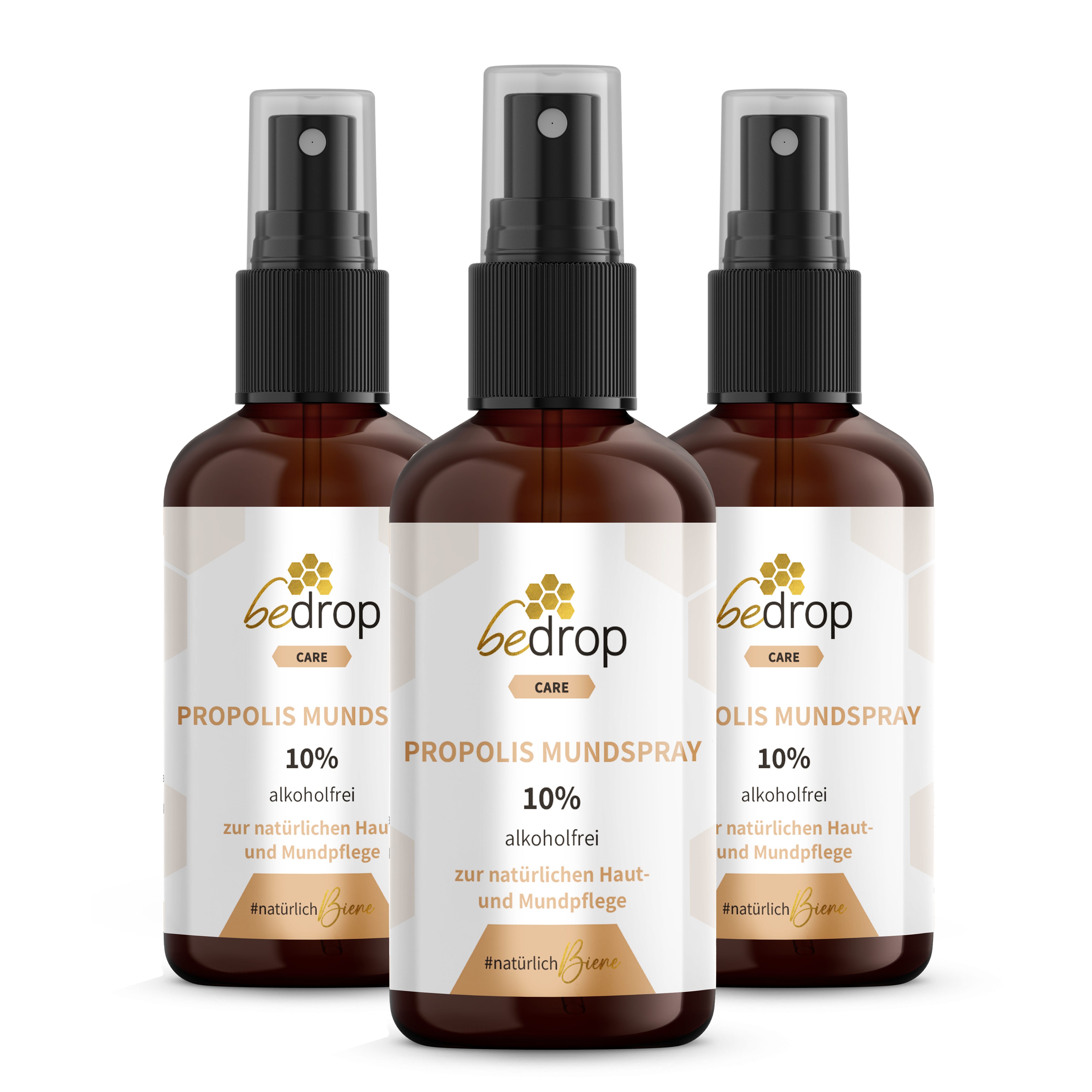 bedrop Propolis Extrakt Spray als Mundspray alkoholfrei & wasserlöslich Tropfen, 90 ml