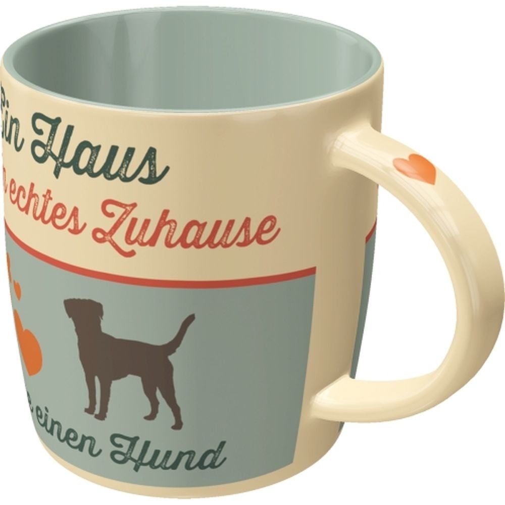 Nostalgic-Art Tasse Kaffeetasse - PfotenSchild - Ein Haus ist kein echtes Zuhause