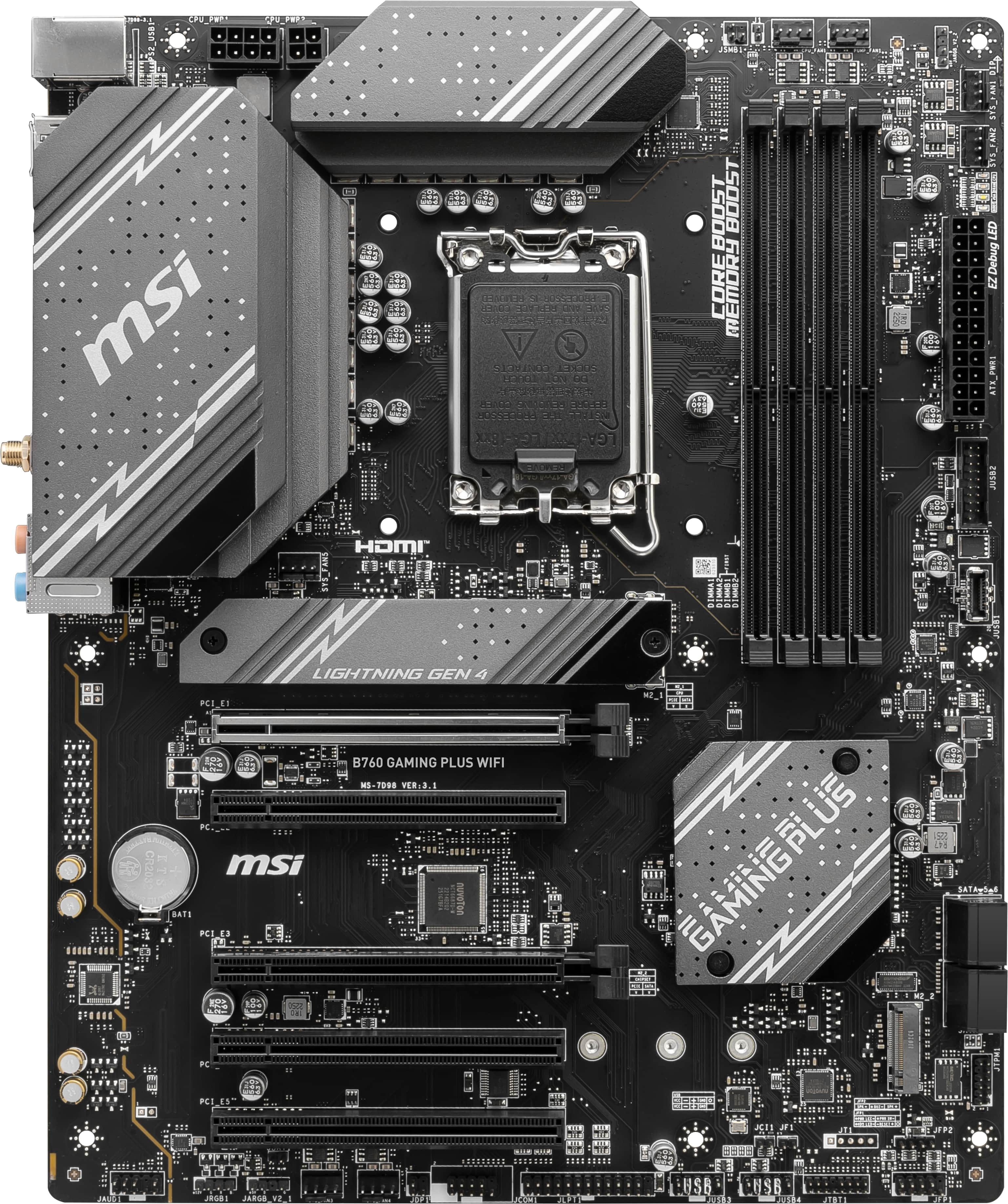 MSI B760 GAMING PLUS WIFI Mainboard LED-Beleuchtung