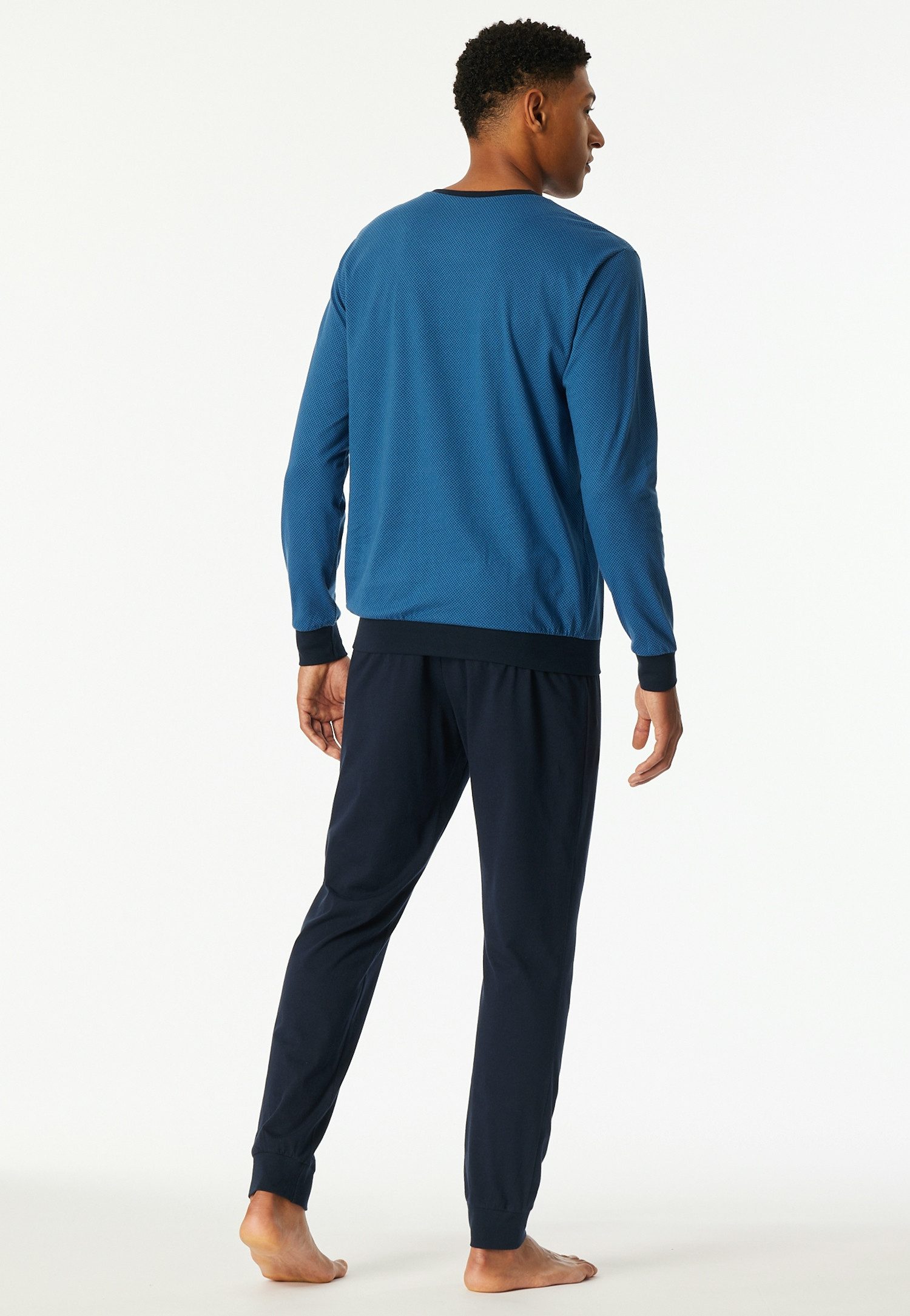 uncover by SCHIESSER Schlafanzug Uncover Nightwear (2 tlg) Langarm, Rundhals-Ausschnitt, Single Jersey-Qualität, weich
