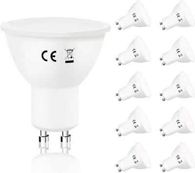 ZMH LED-Leuchtmittel 6W Energiesparlampe Abstrahlwinkel 110° Spot Reflektor Birne, GU10, 10 St., Kaltweiß