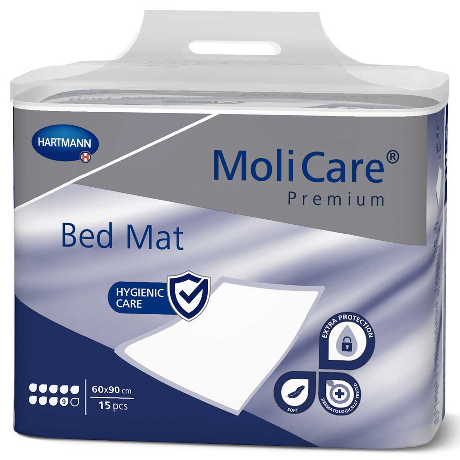 Inkontinenzauflage MoliCare® Premium Bed Mat 9 Tropfen - 60x90 cm á 15 1x15 Stück PAUL HARTMANN AG