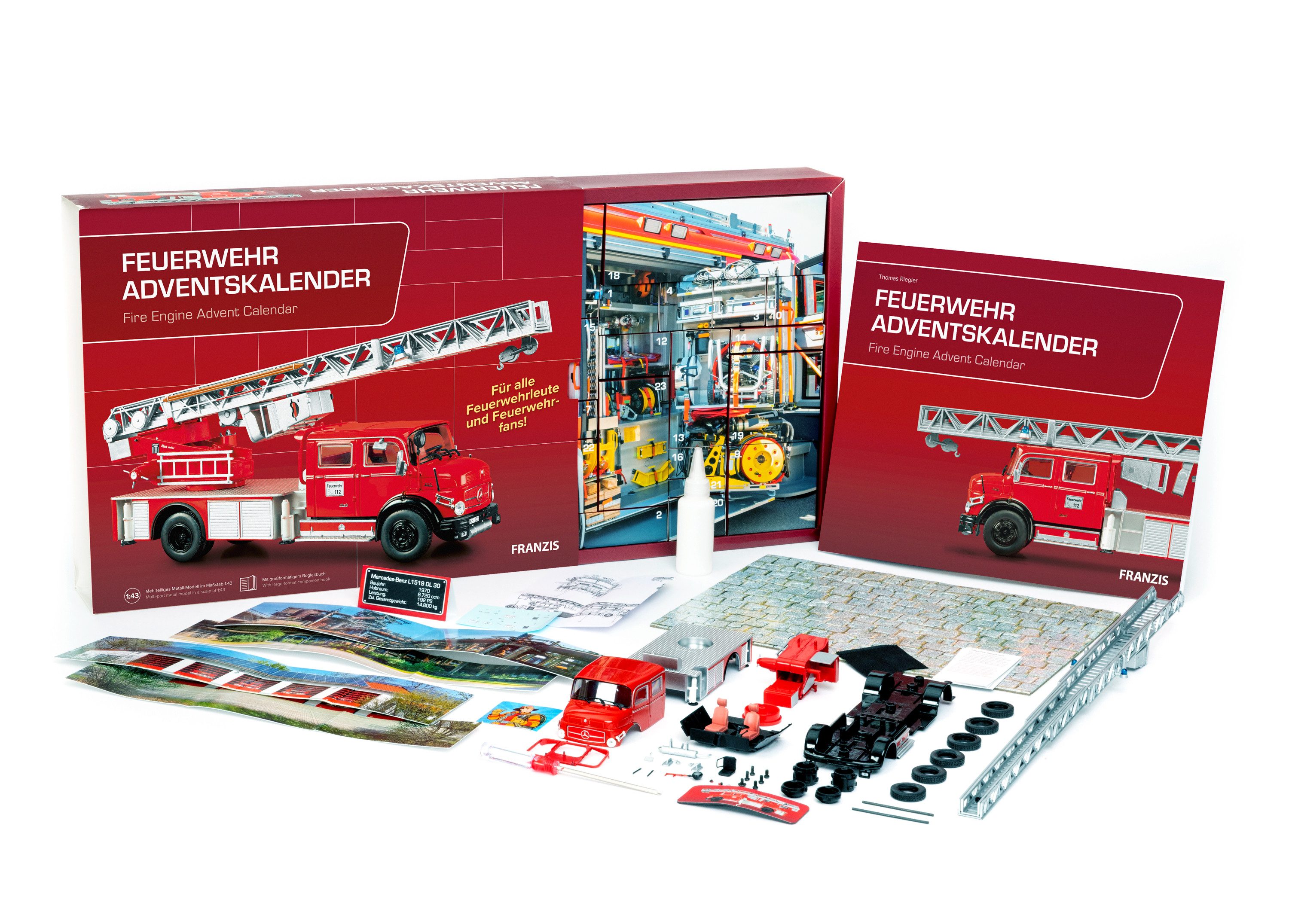 Franzis Adventskalender Feuerwehr Adventskalender Modellauto Weihnachtskalender