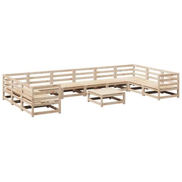 vidaXL Gartenlounge-Set 11-tlg. Garten-Sofagarnitur Massivholz Kiefer, (1-tlg)