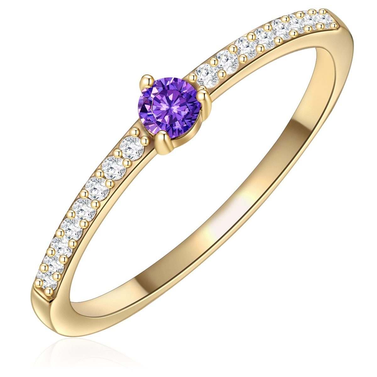 Glanzstücke München Silberring gelbgold, aus Sterling Silber