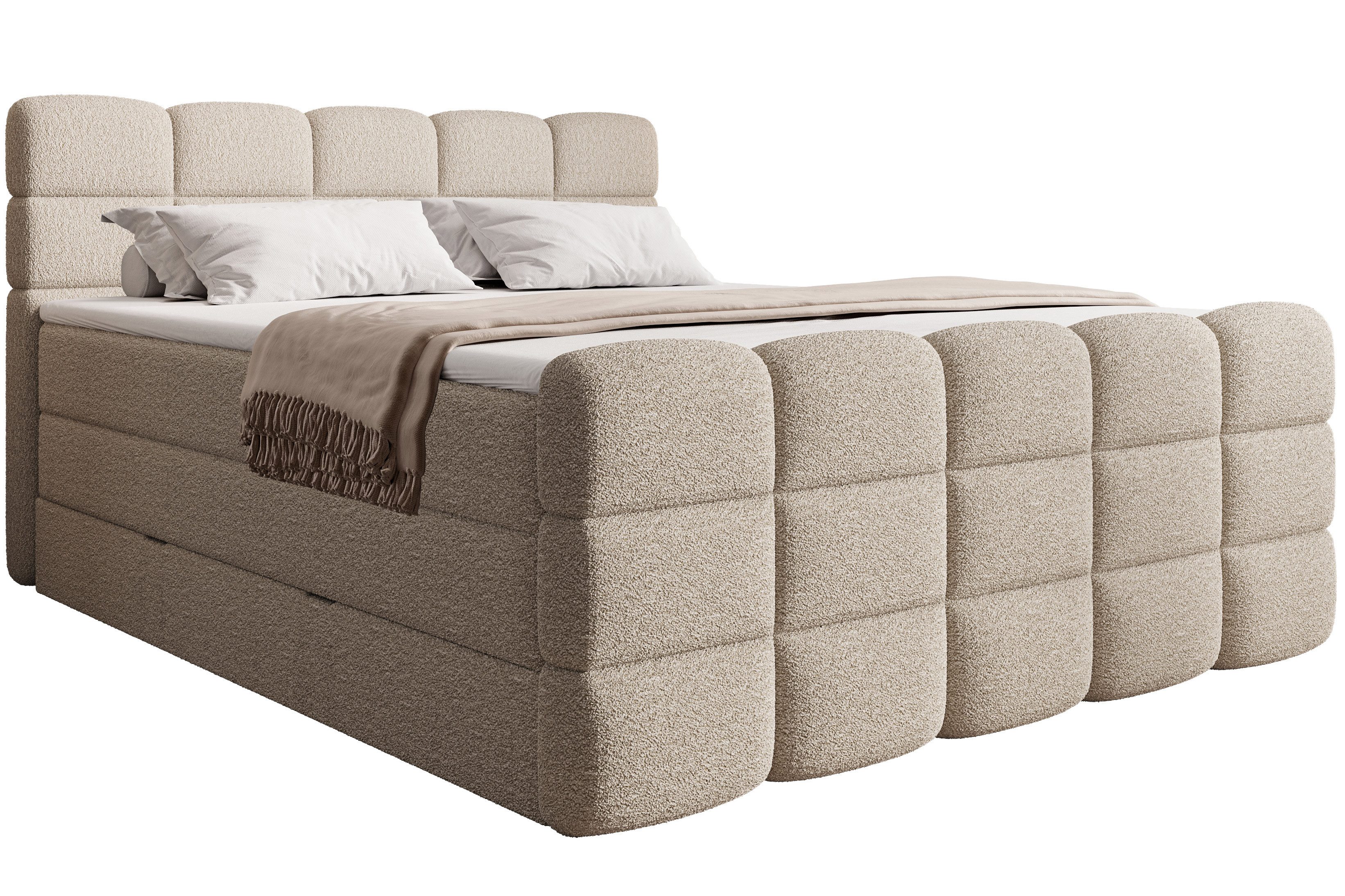 wonello Boxspringbett Carenzo, Doppelbett mit Bettkasten, wahlweise mit won günstig online kaufen