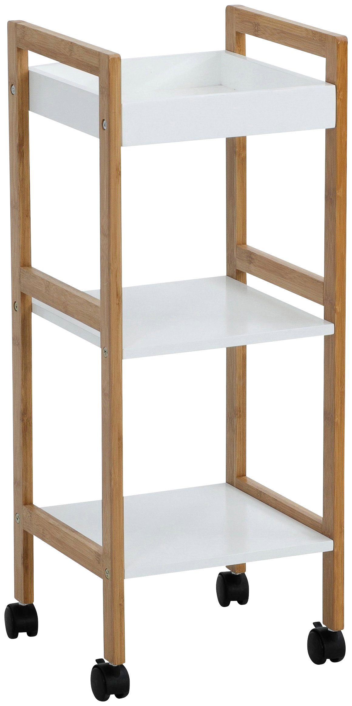 axentia Ablageregal »Regal, Bambus, 3 Böden, mit Rollen« online kaufen