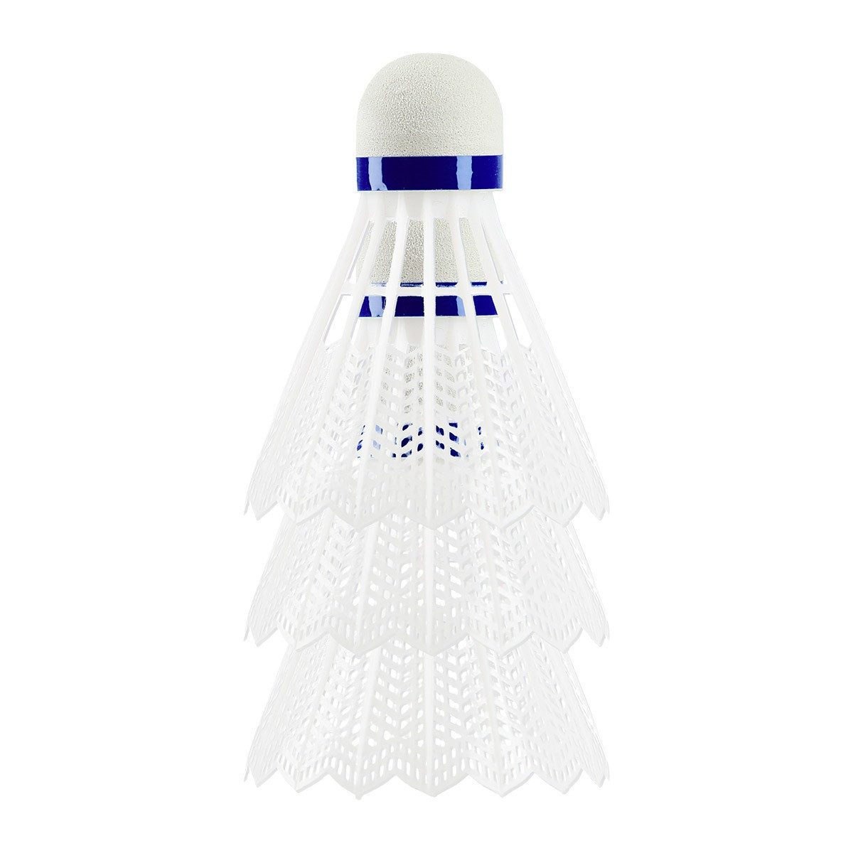 WISH Badmintonball Synthetische Federbälle S-360 – 3er Set mit EVA-Kopf & PVC-Korb (3-St)