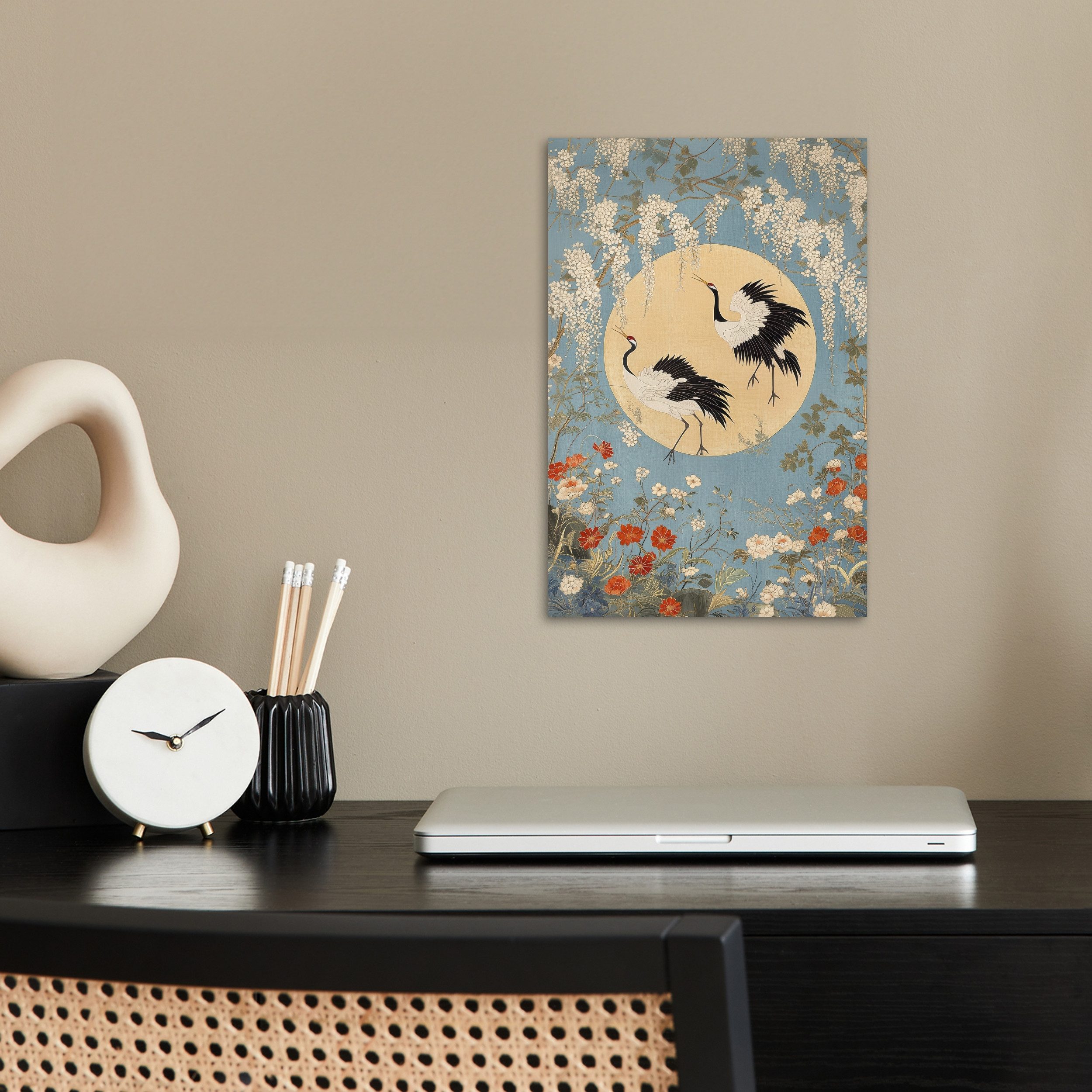MuchoWow Poster Kraniche - Mond - günstig online kaufen