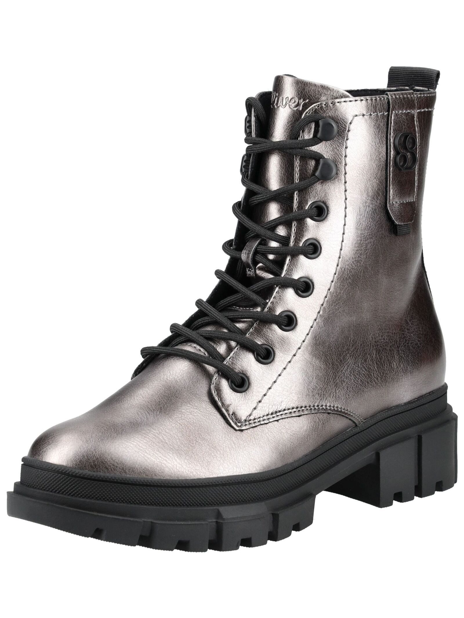 s.Oliver Чоботиette Lederimitat . Schnürstiefelette