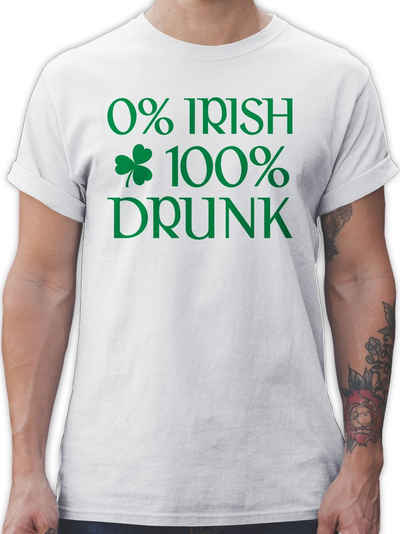 Shirtracer T-Shirt 0% Irish 100% Drunk St Patricks Day - St. Patricks Day - Herren Premium T-Shirt irish t shirt - st patricks day tshirt