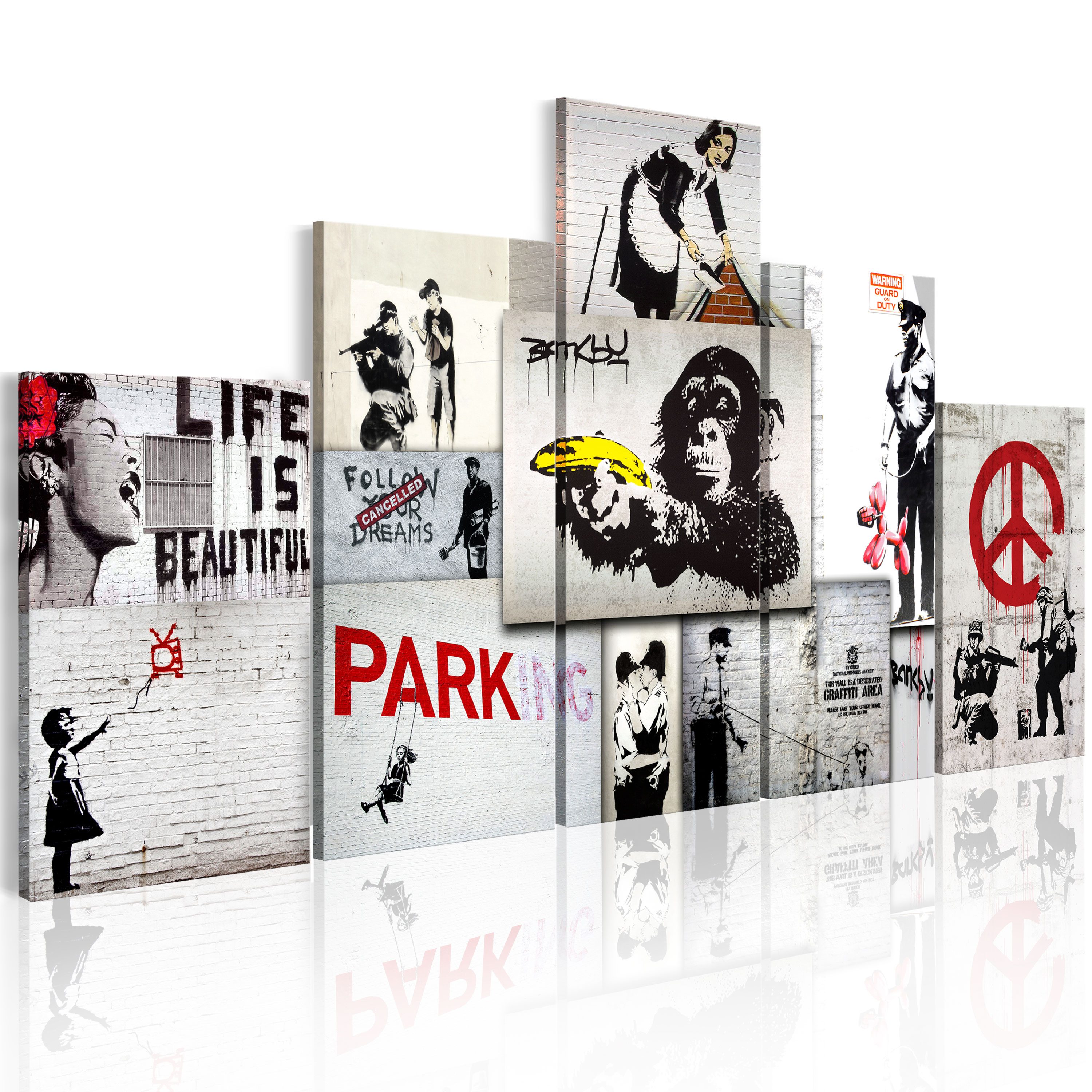 Artgeist Wandbild Street Crimes: Banksy Art
