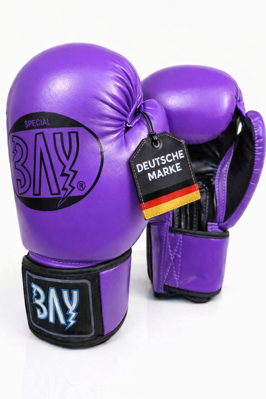 BAY-Sports Boxhandschuhe Future stabil & komfortabel für Boxen, Kickboxen, MMA & Sparring lila (Paar), 8, 10 und 12 Unzen, besonders stabil und komfortabel