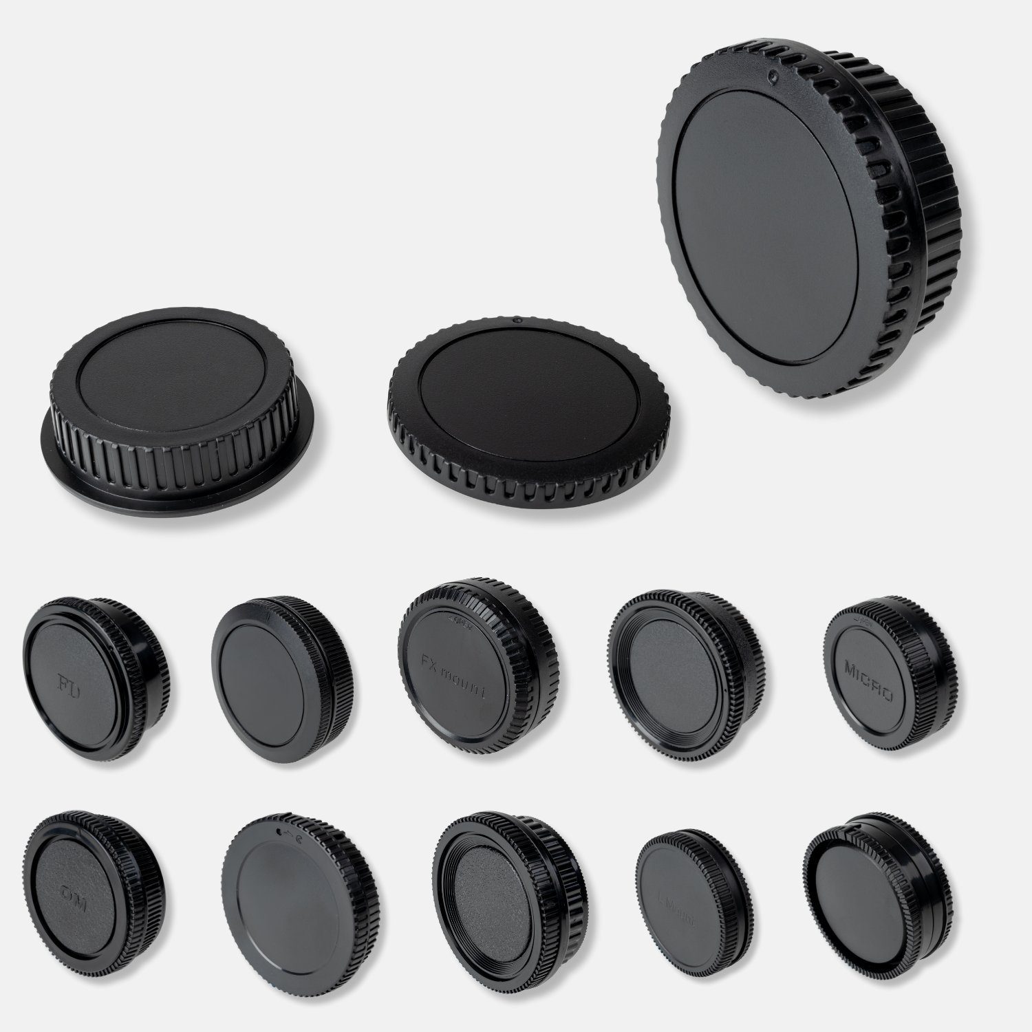 Objektivrückdeckel Set, gefertigt stabiler Kunststoff, Objektivrückdeckel Lens-Aid Gehäusedeckel+ passgenau
