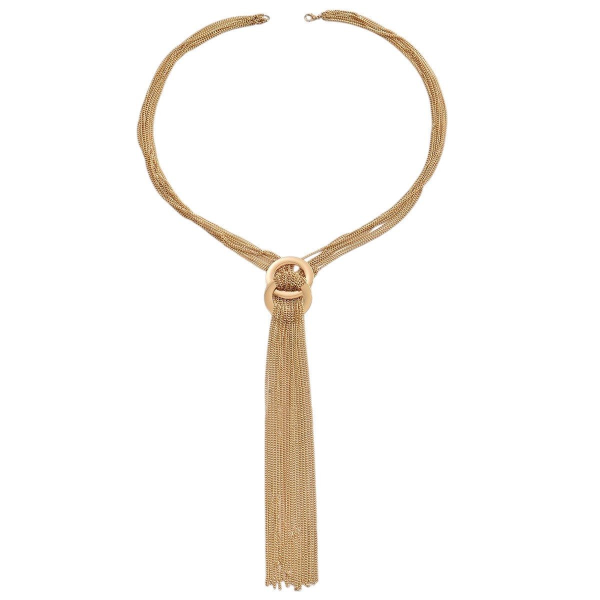 KARMA Lange Kette Damen Halskette Edelstahl in Gold oder Silber verstellbar günstig online kaufen
