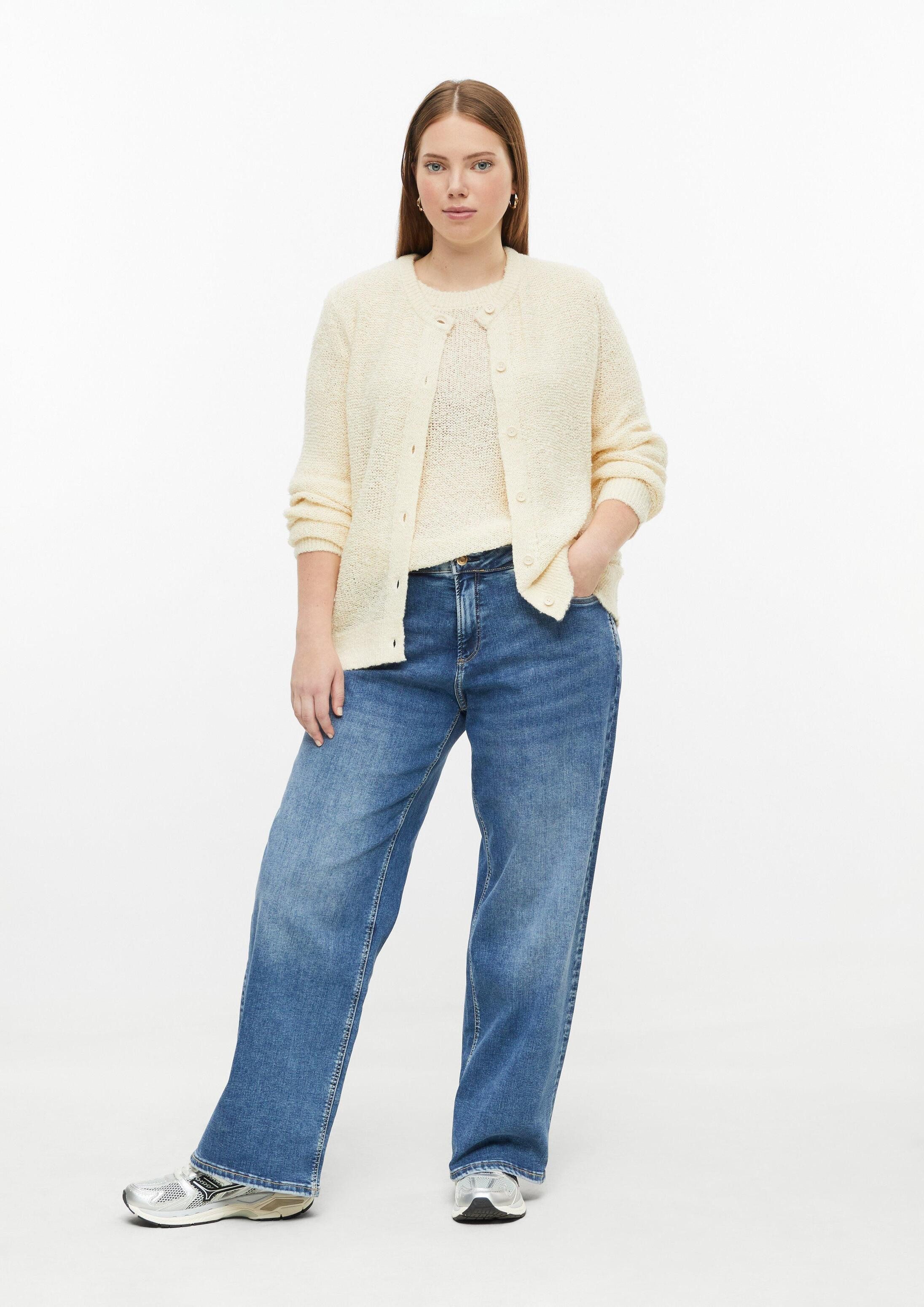 QS Cardigan Strickjacke Strickjacke in Bouclé Optik – Bild 5 von 5