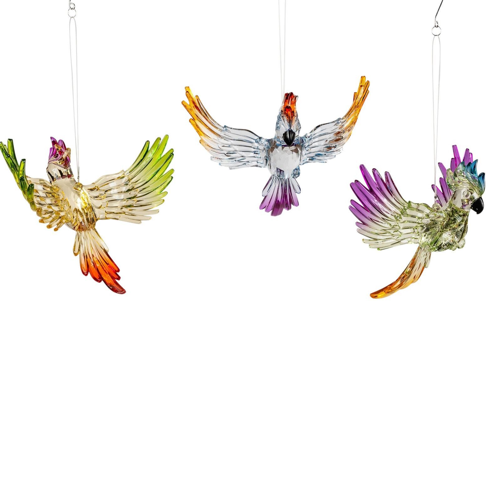 formano Dekohänger 3er Set Kakadu-Hänger 17 cm Acryl Multi Fensterdeko (2-er Set)